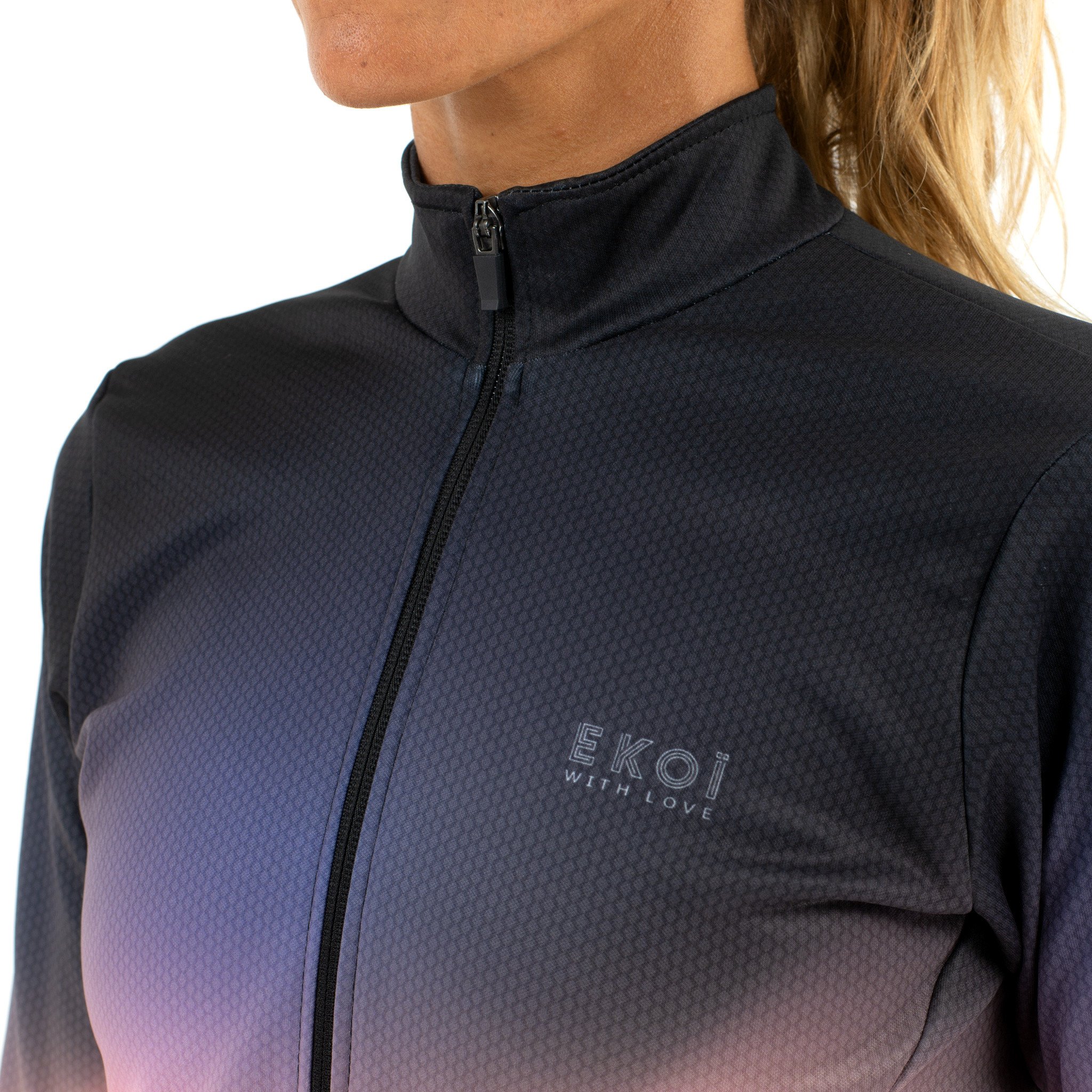 Women Long Sleeves Jersey EKOI AURA Pink