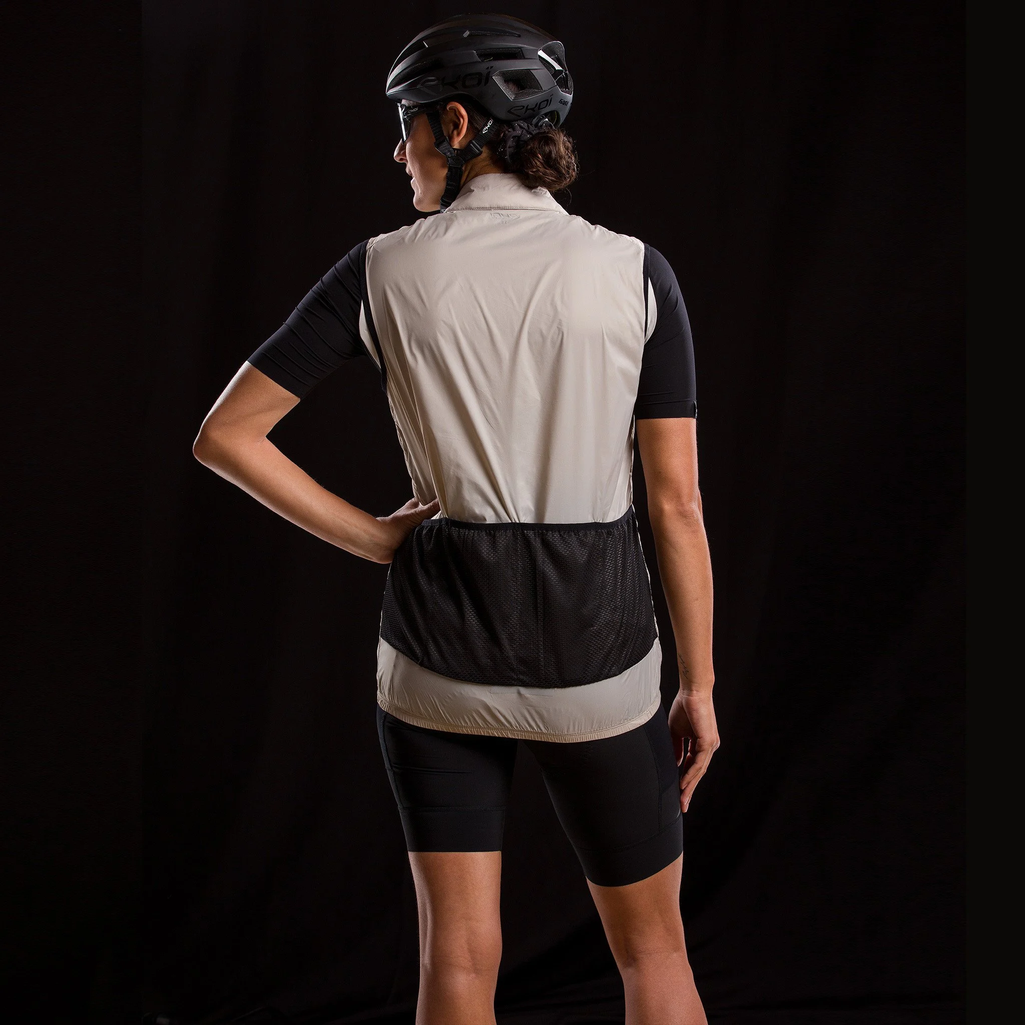 Unisex Windproof Vest EKOI GRAVEL PADDED Stone Grey