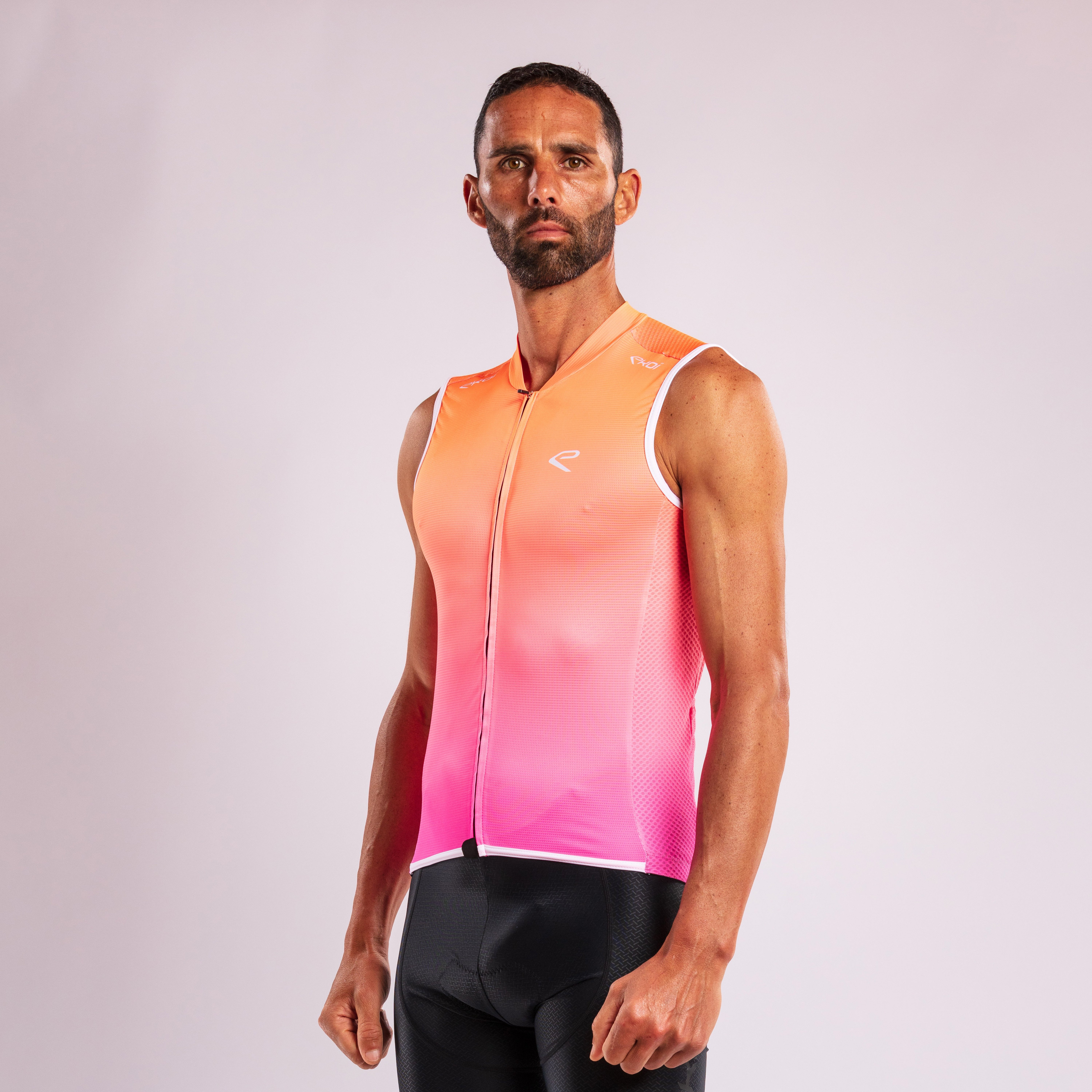 EKOI Perf SUMMER Orange Fluo Sleeveless Jersey