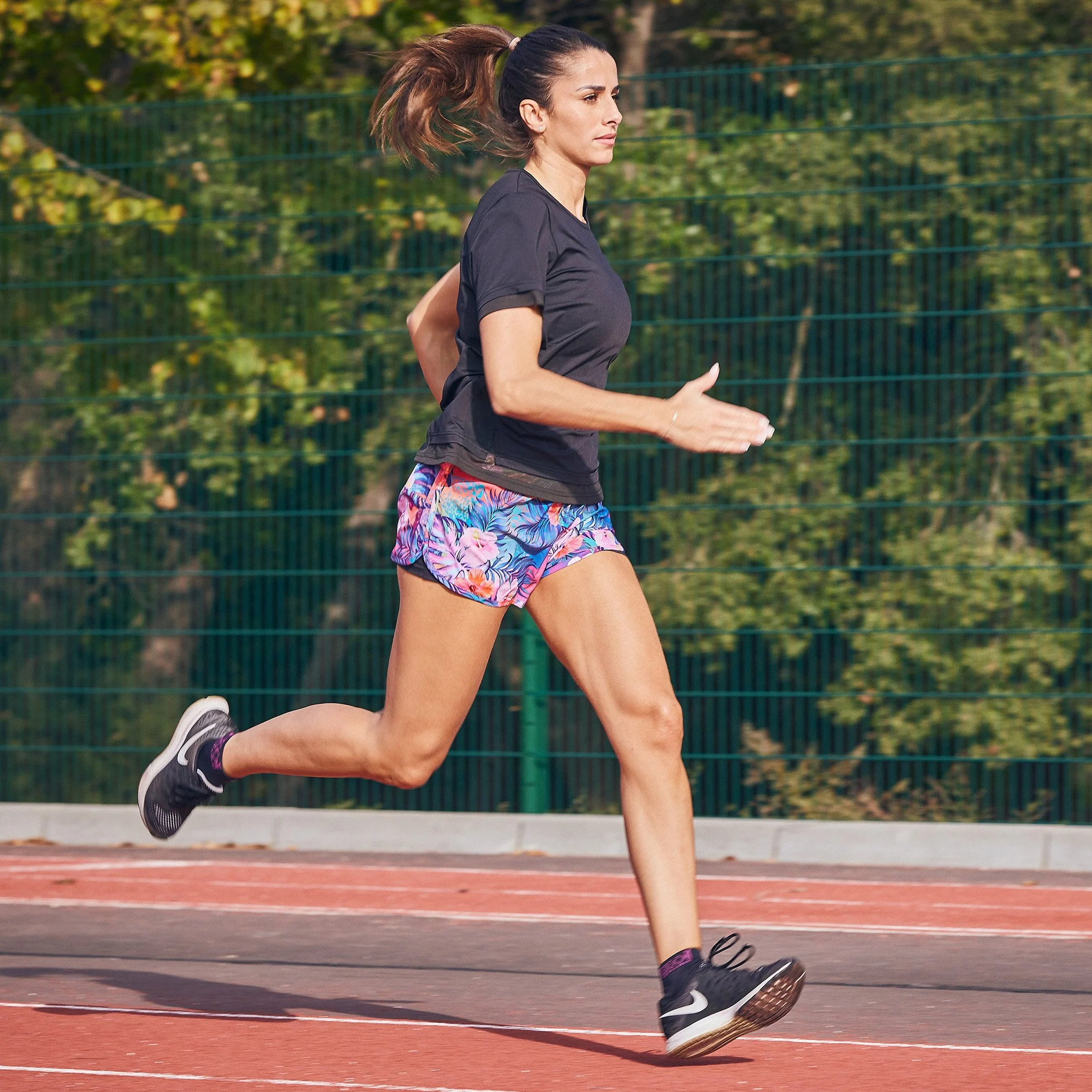 Women Shorts EKOI RUN 2 in 1 Tropical