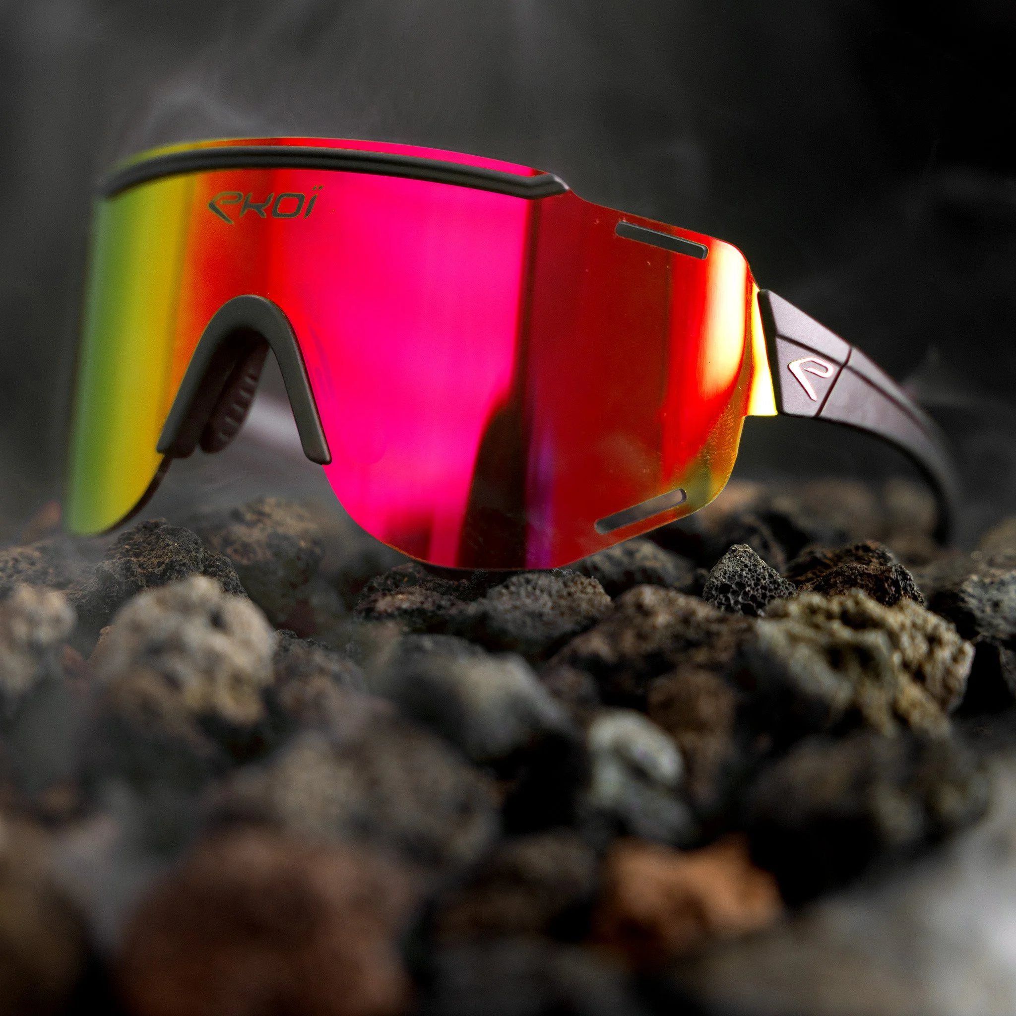 Lunettes EKOI Racing CARBON28 Noir Mirror Cat3