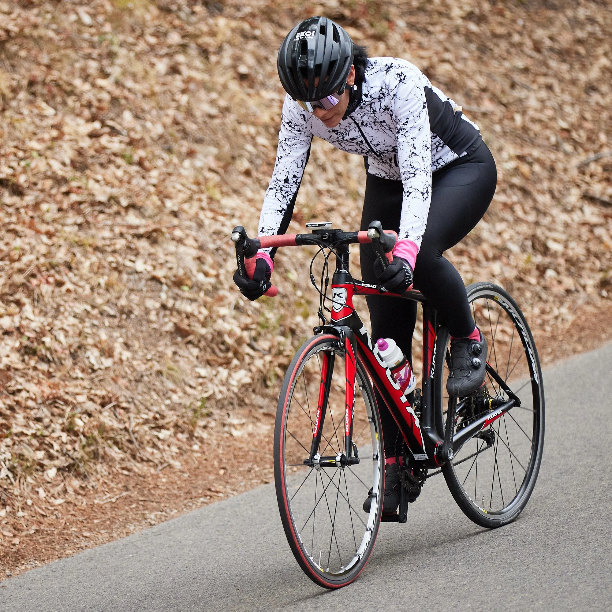 Ladies Straps Bibtights EKOI Marble Black