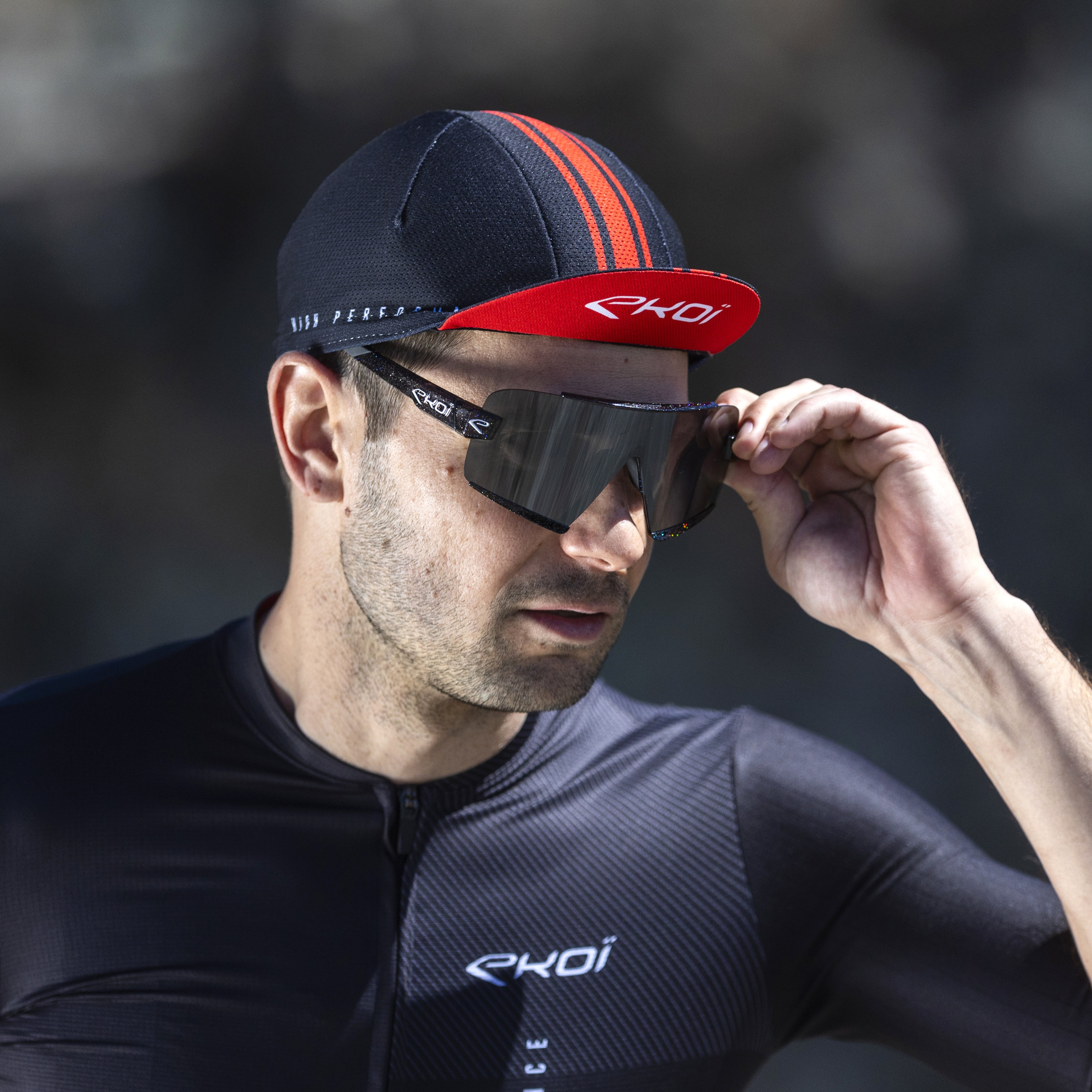 EKOI Perf LINEAR Cycling Cap Sky Navy