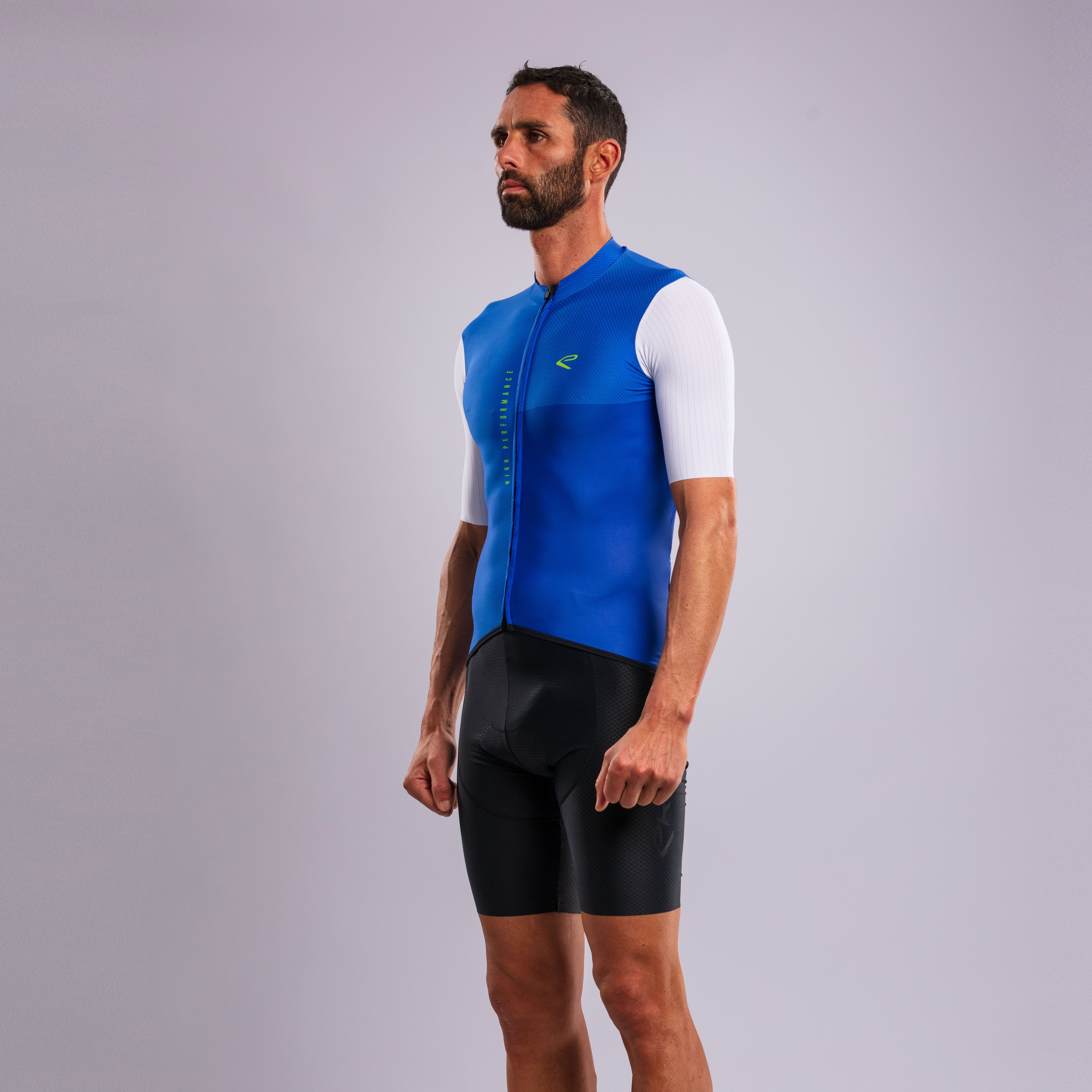 EKOÏ MONOCHROME khaki jersey and black Cross bib shorts combo