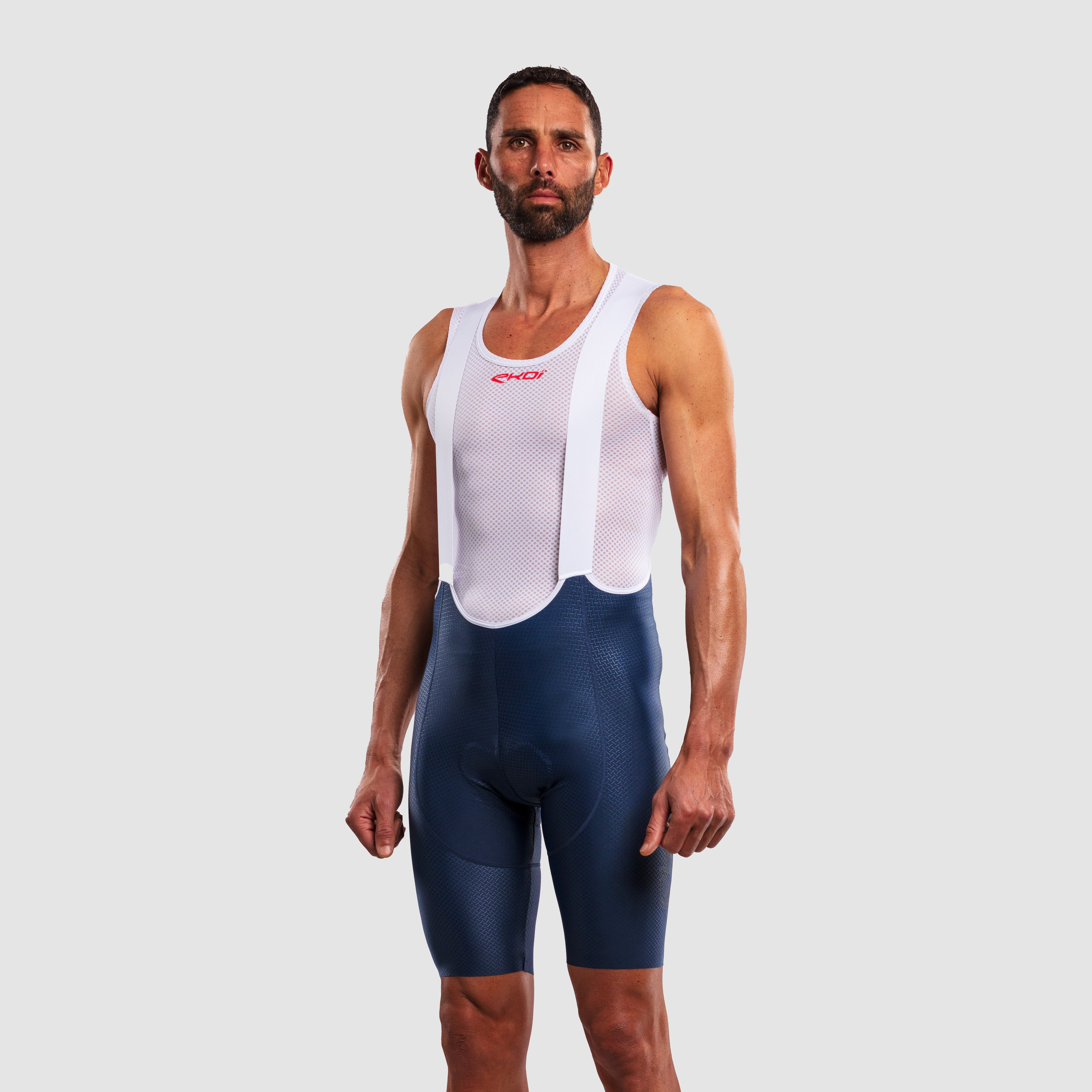EKOI 3D GEL CROSS bib shorts grey