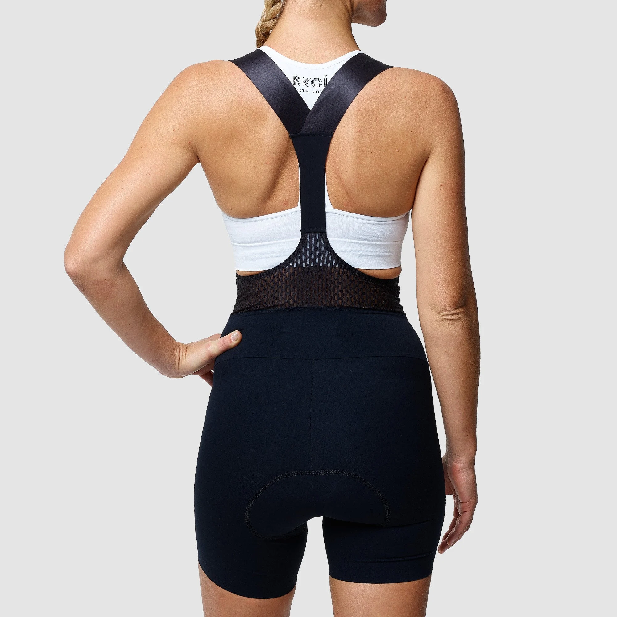 Women Strap Bibshorts EKOI EKOI ESSENTIAL Kaki
