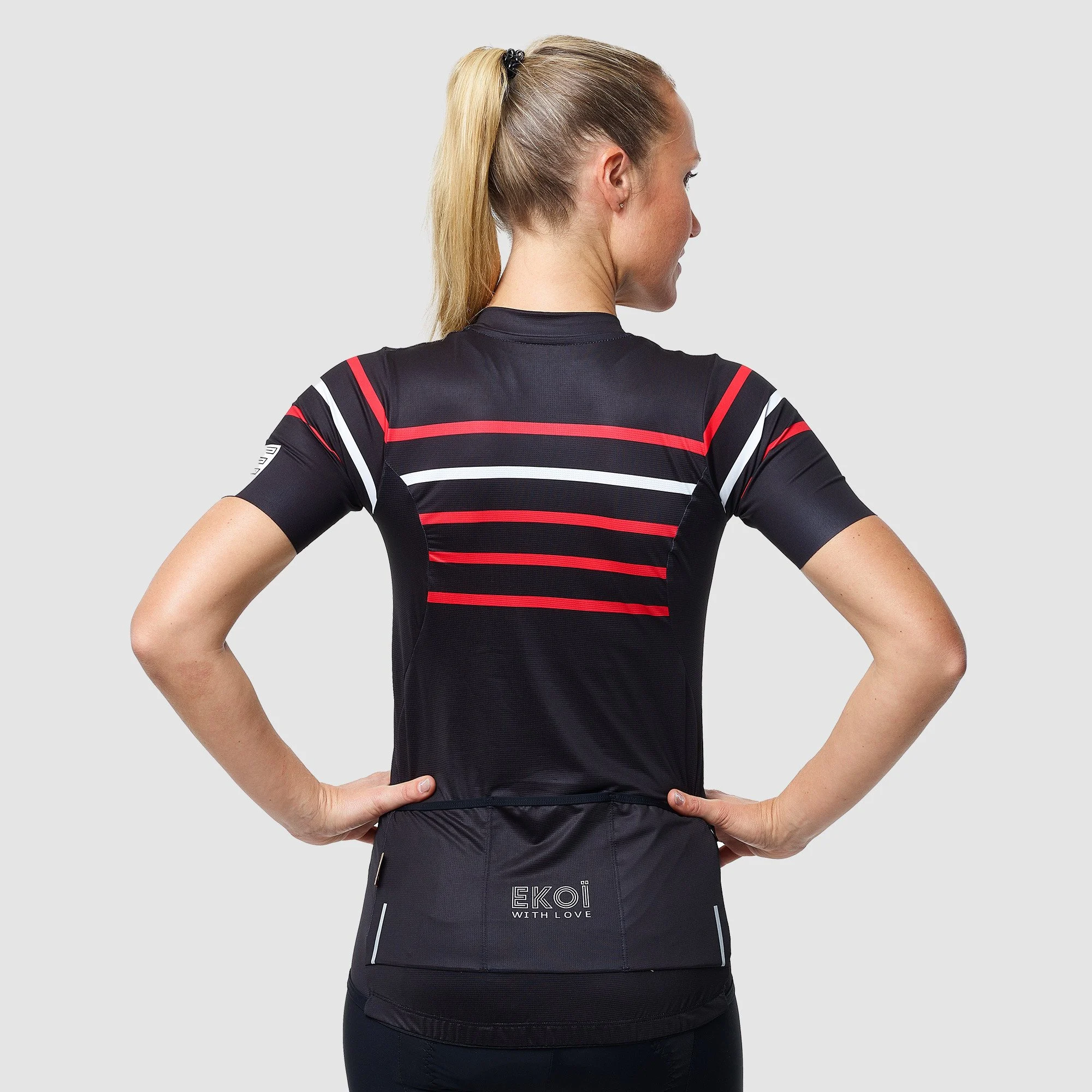 EKOI STRIPES Women's Jersey Black
