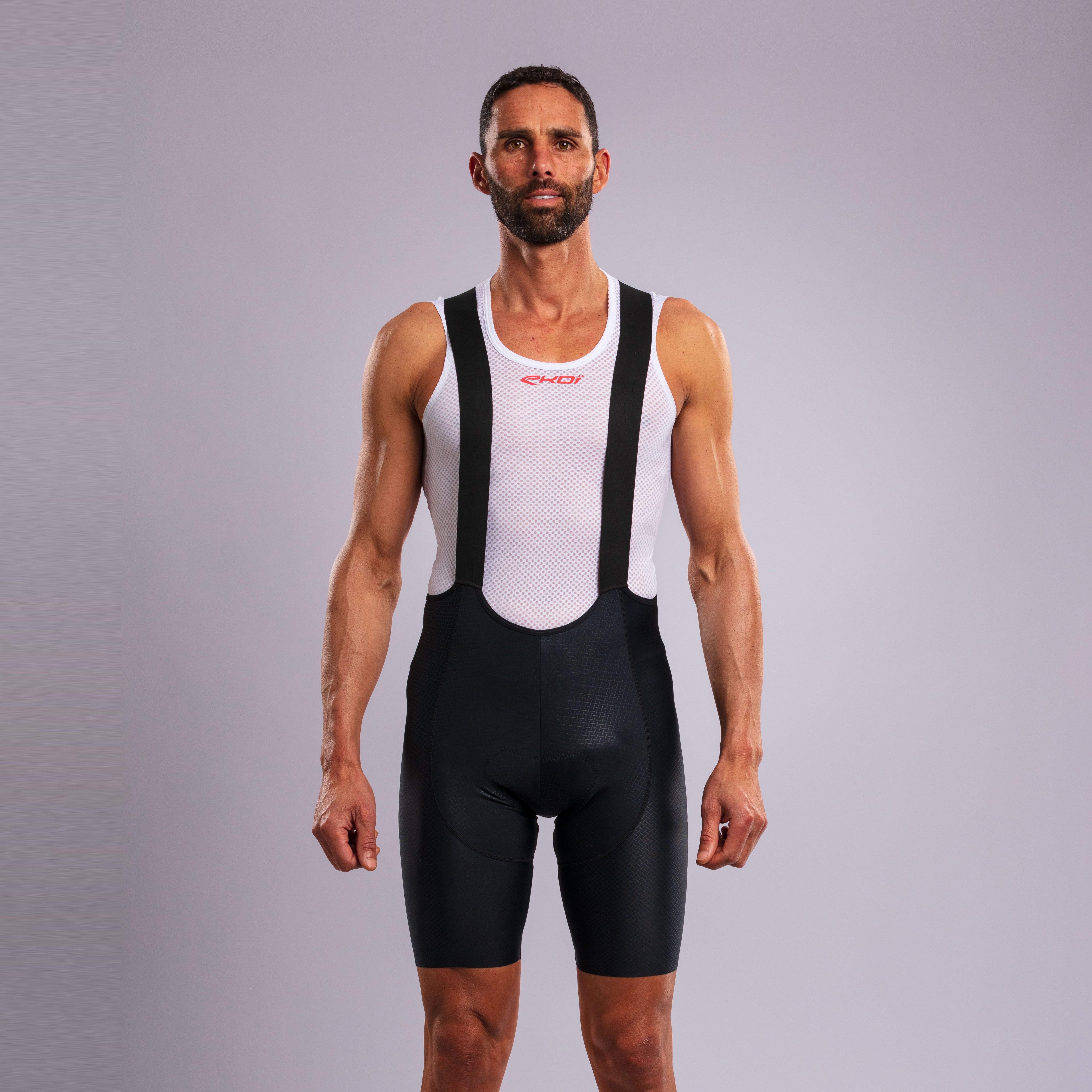 EKOI 3D GEL CROSS bib shorts grey