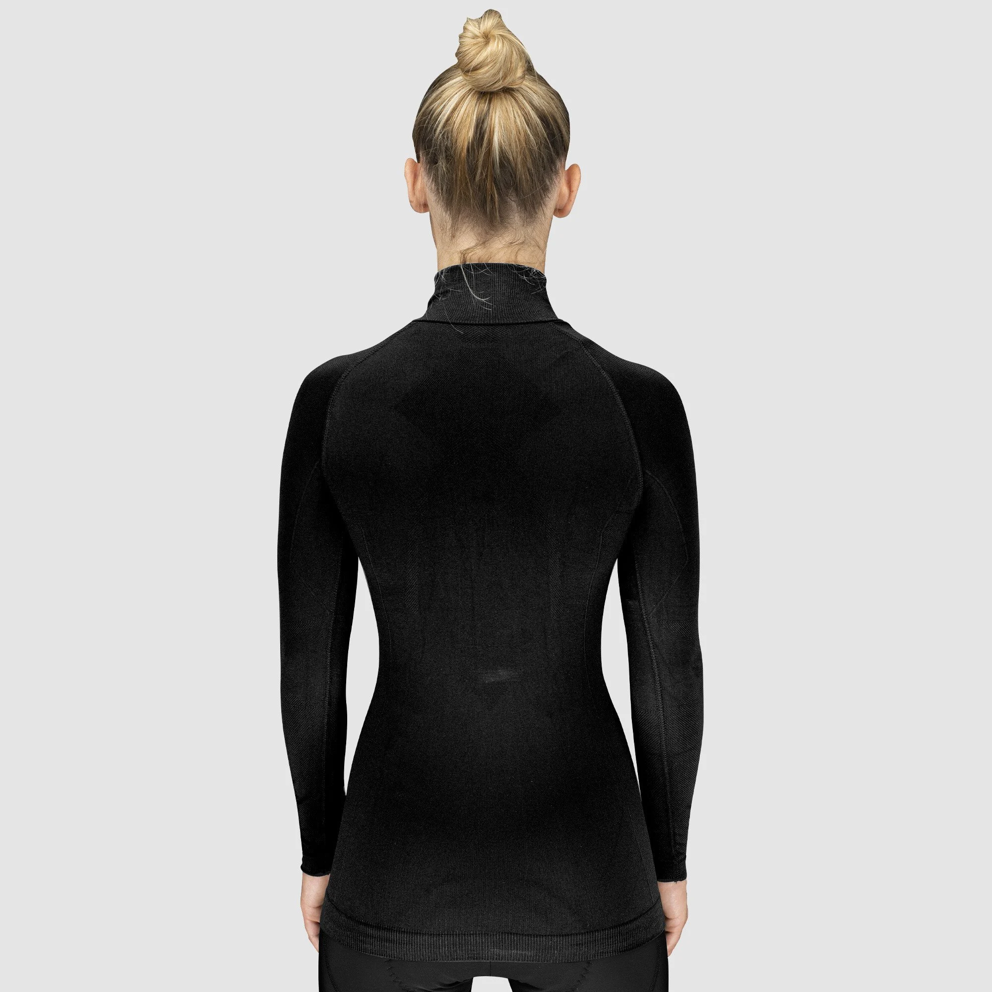 Ladies Base Layer Thermo Zipped Neck EKOI ERIN Black
