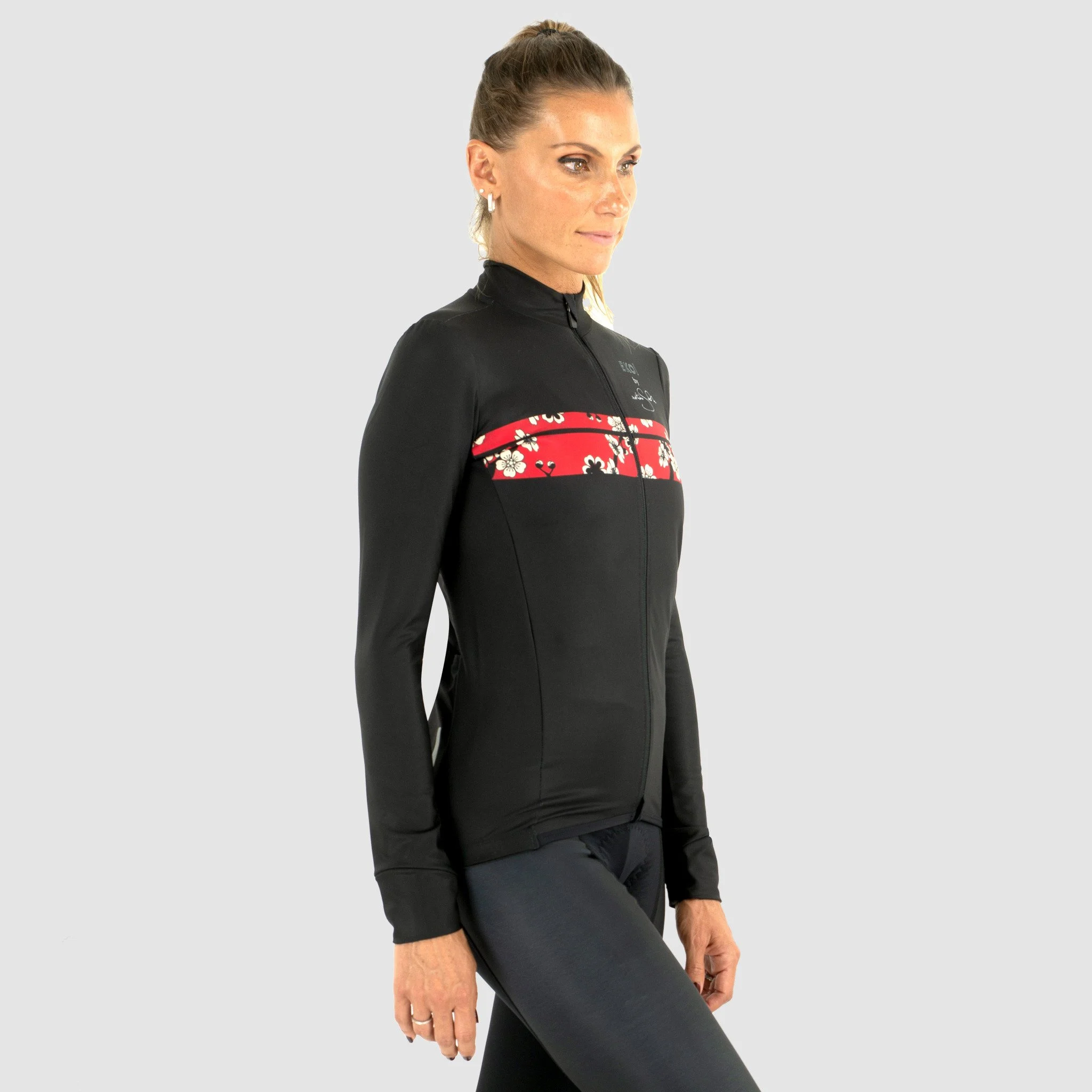 Nathalie Simon women's black LS jersey by EKOÏ