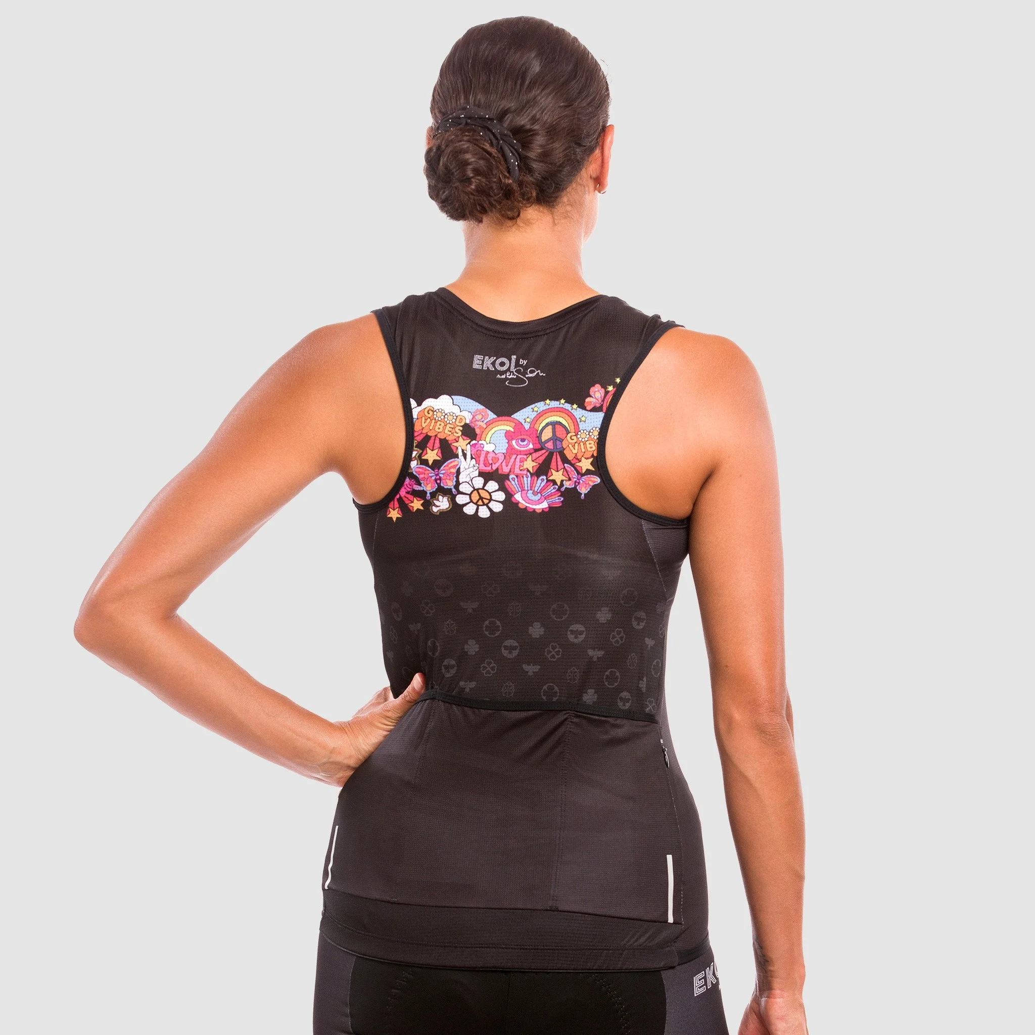 Sleeveless Jersey EKOI Nathalie Simon Black