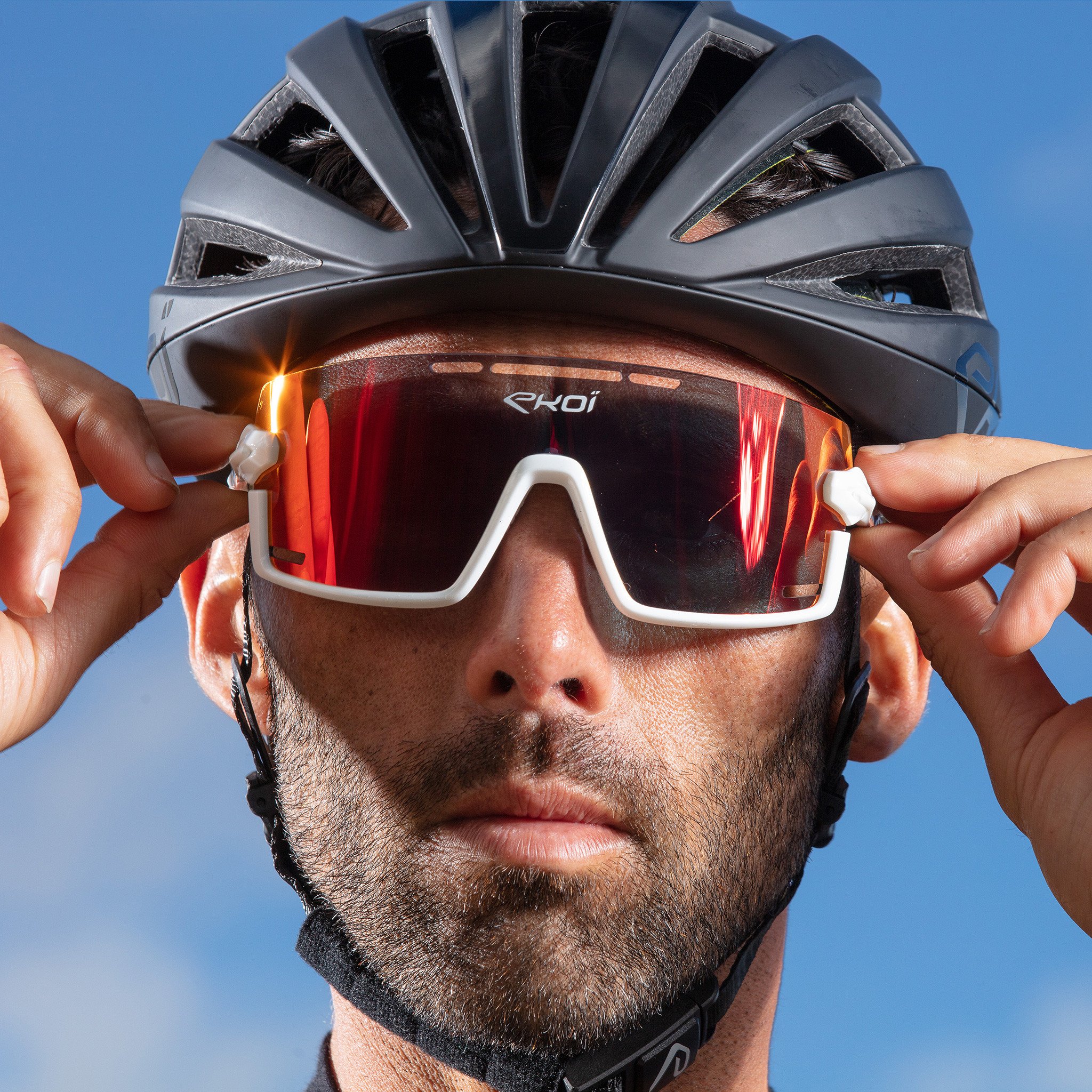 GLASSES EKOI PERSOEVO8 White Revo Red Cat3