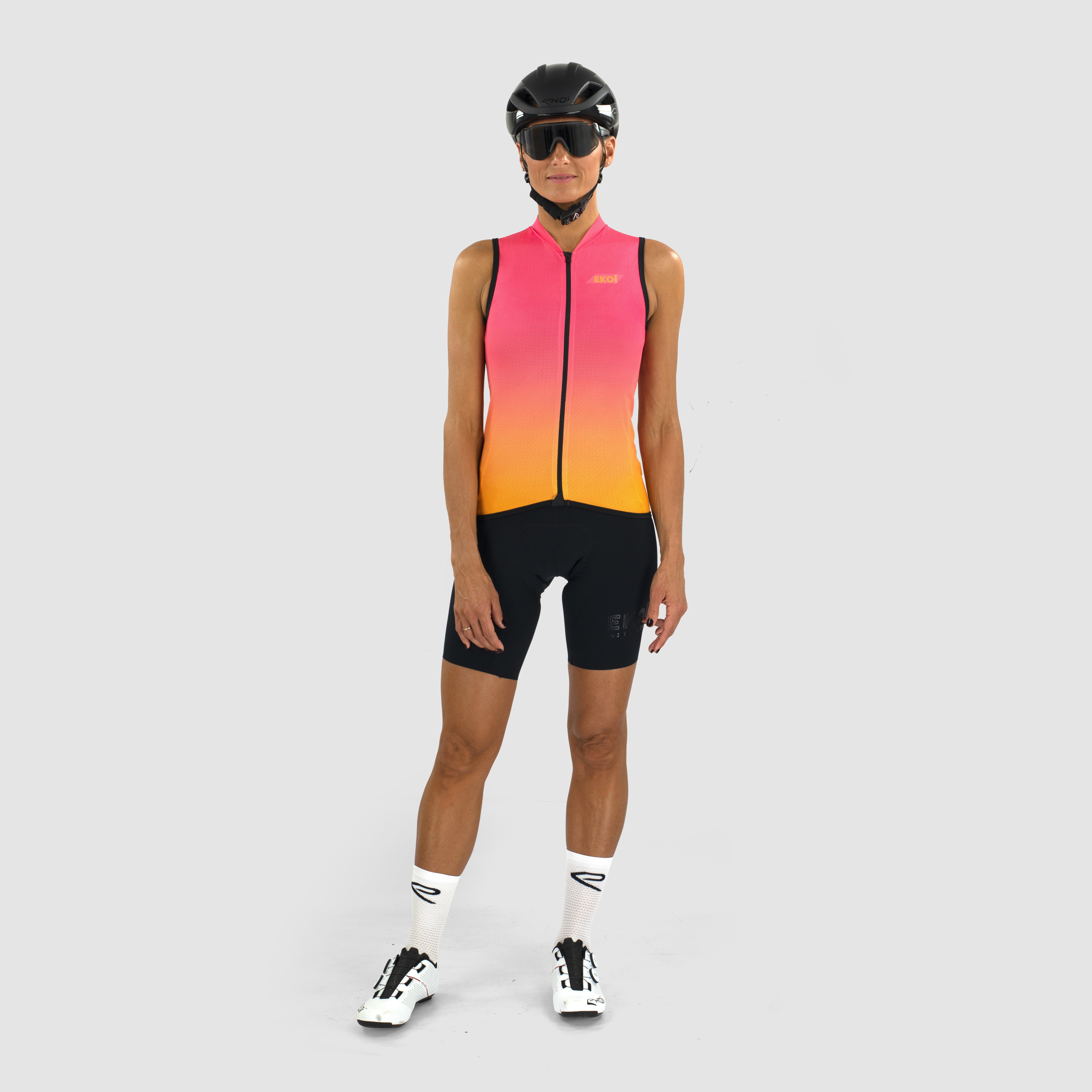 Women's sleeveless jersey EKOI Perf AQUARELLE Pink