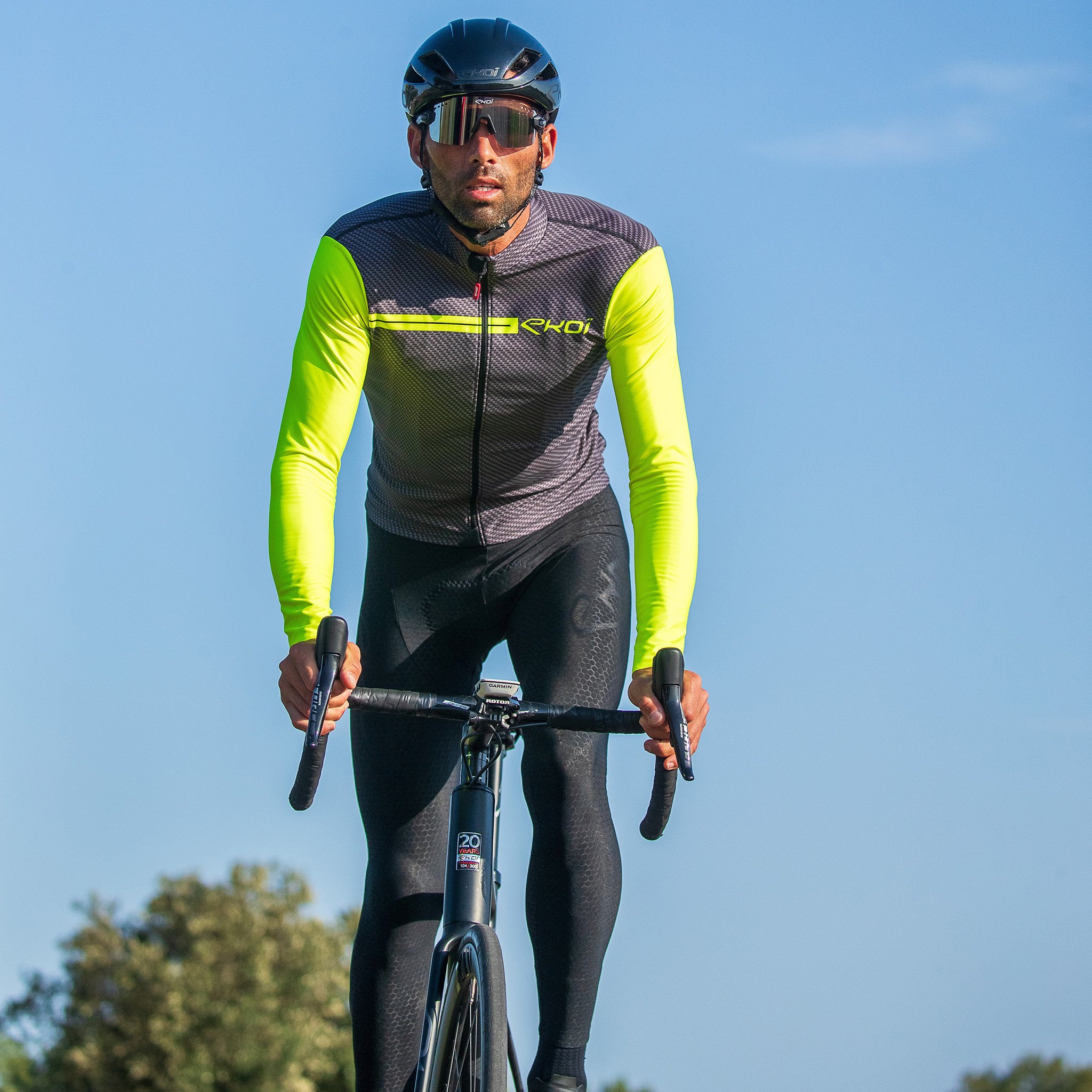 LONG SLEEVES JERSEY EKOI CARBON NEON YELLOW