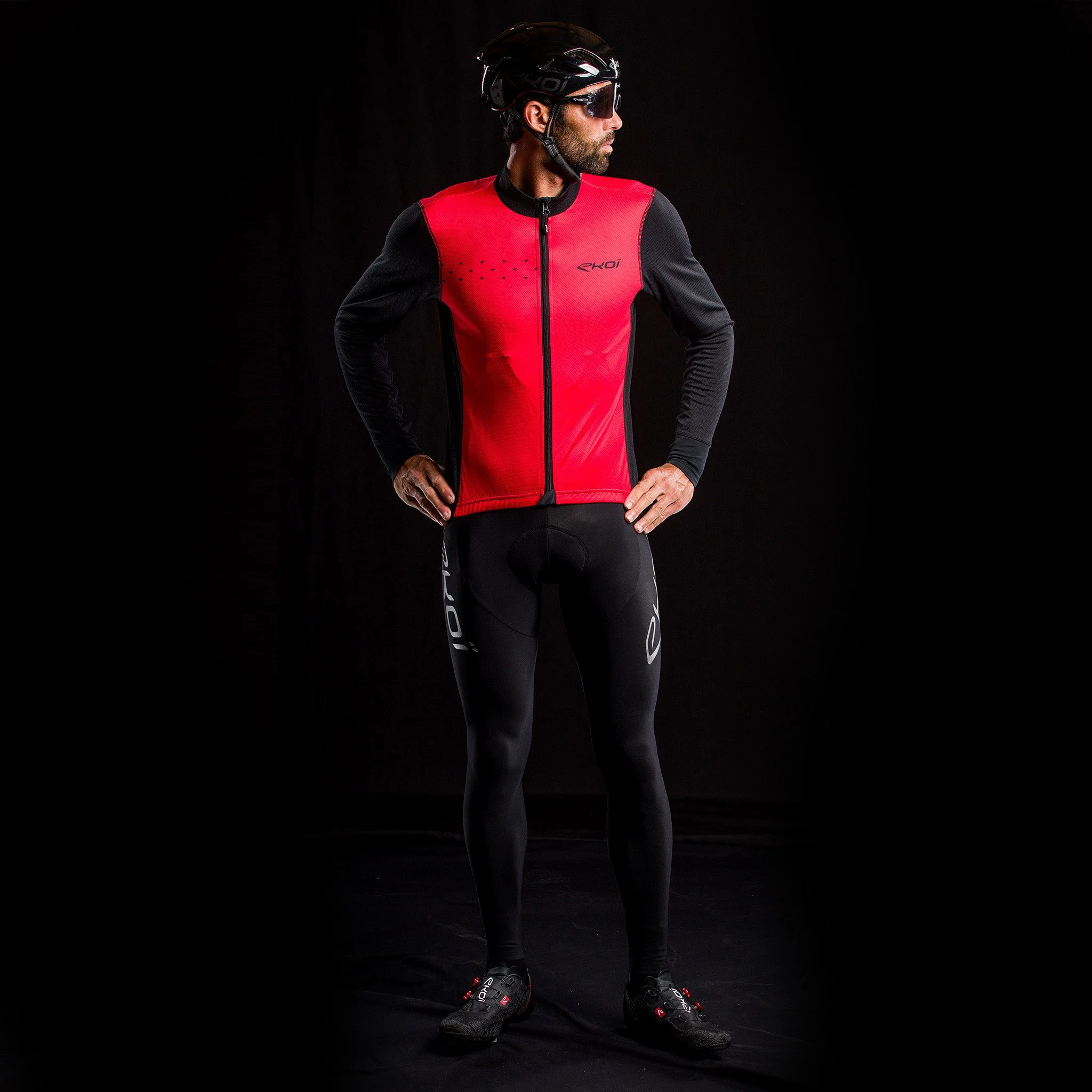 LONG SLEEVES JERSEY EKOI STRADA ESSENTIEL RED