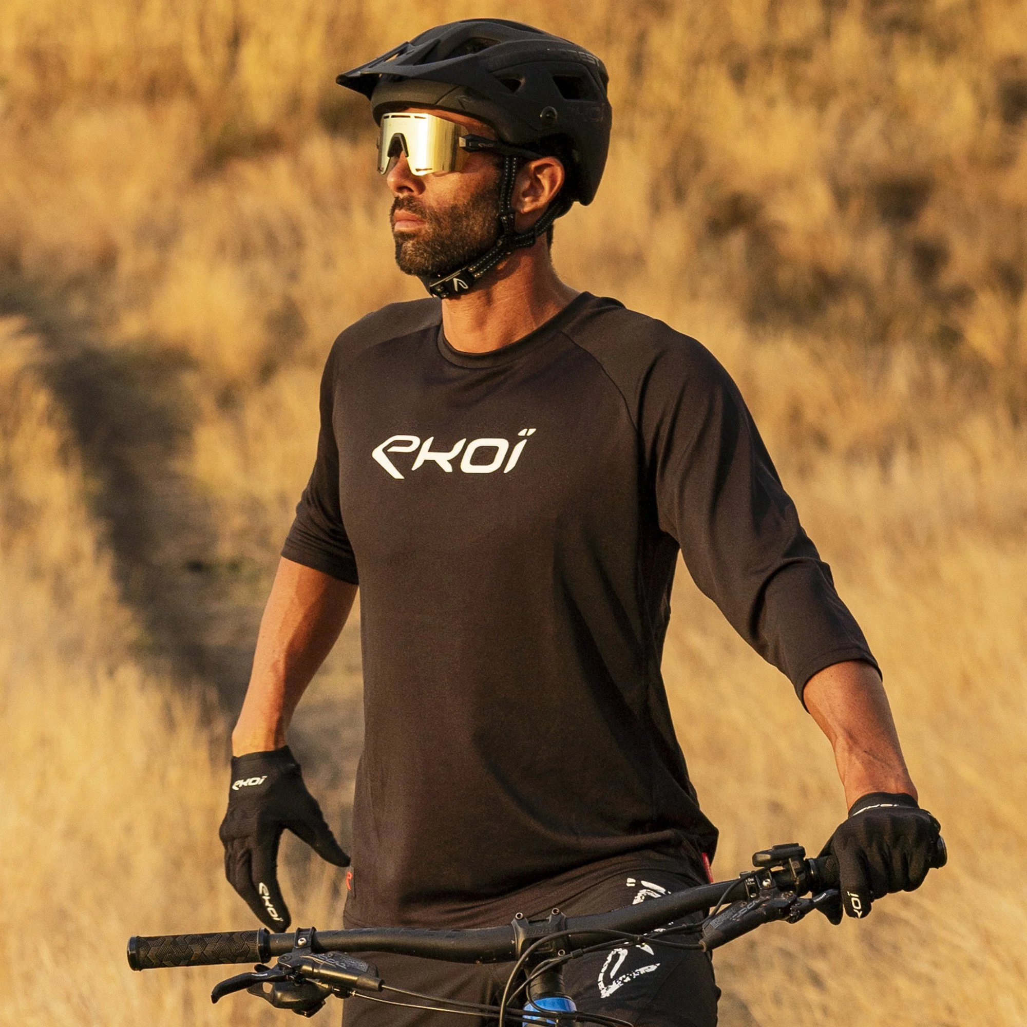 MTB Jersey 3/4 sleeves EKOI black