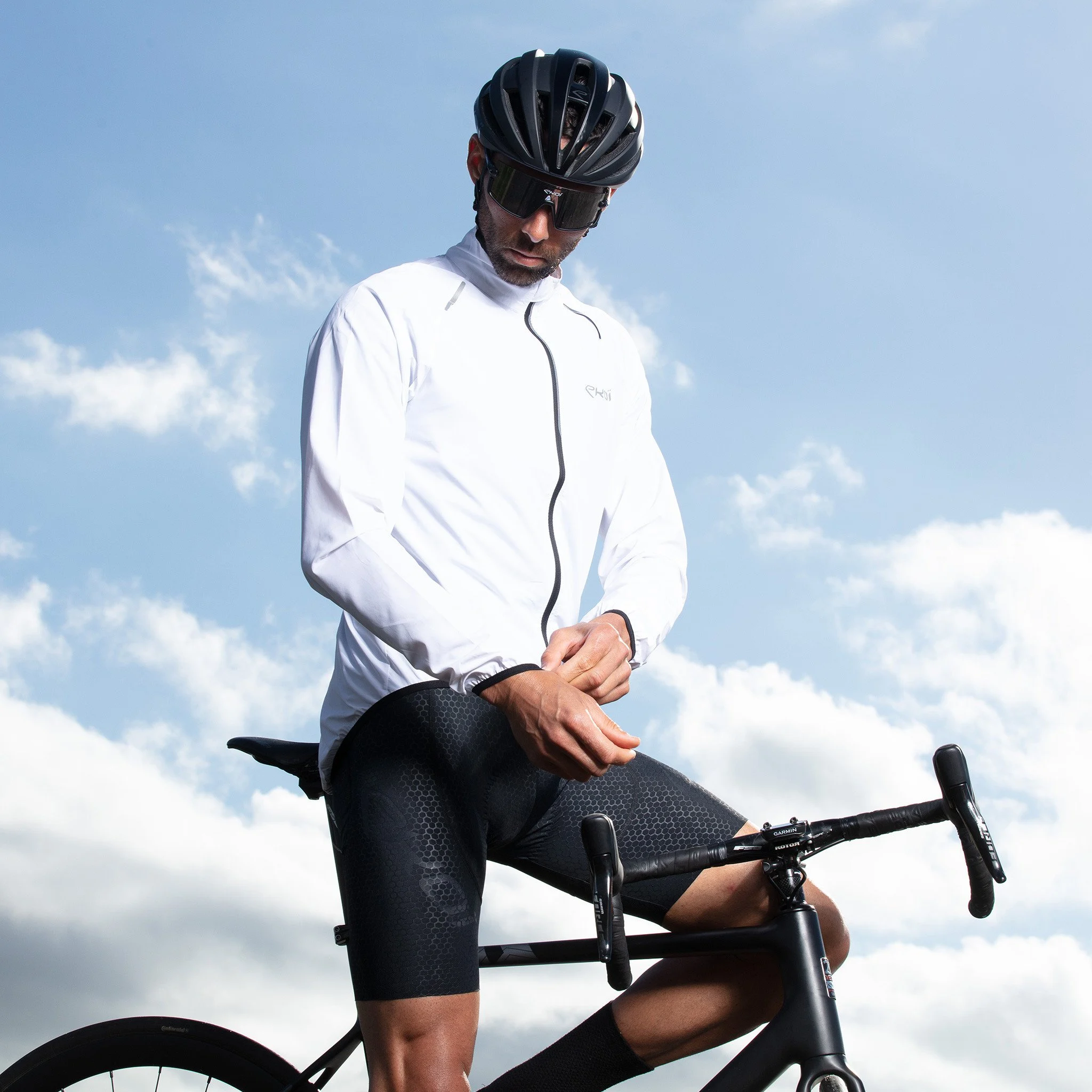 Cycling Windproof Jacket EKOI Neon Yellow
