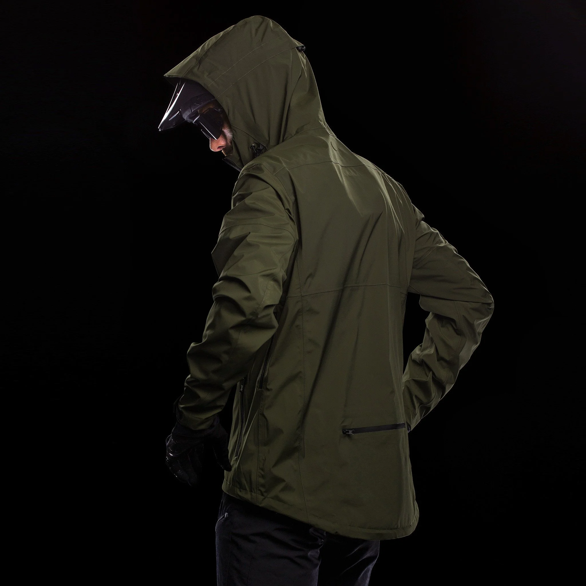 EKOI MTB Trail Charcoal green khaki rain cape