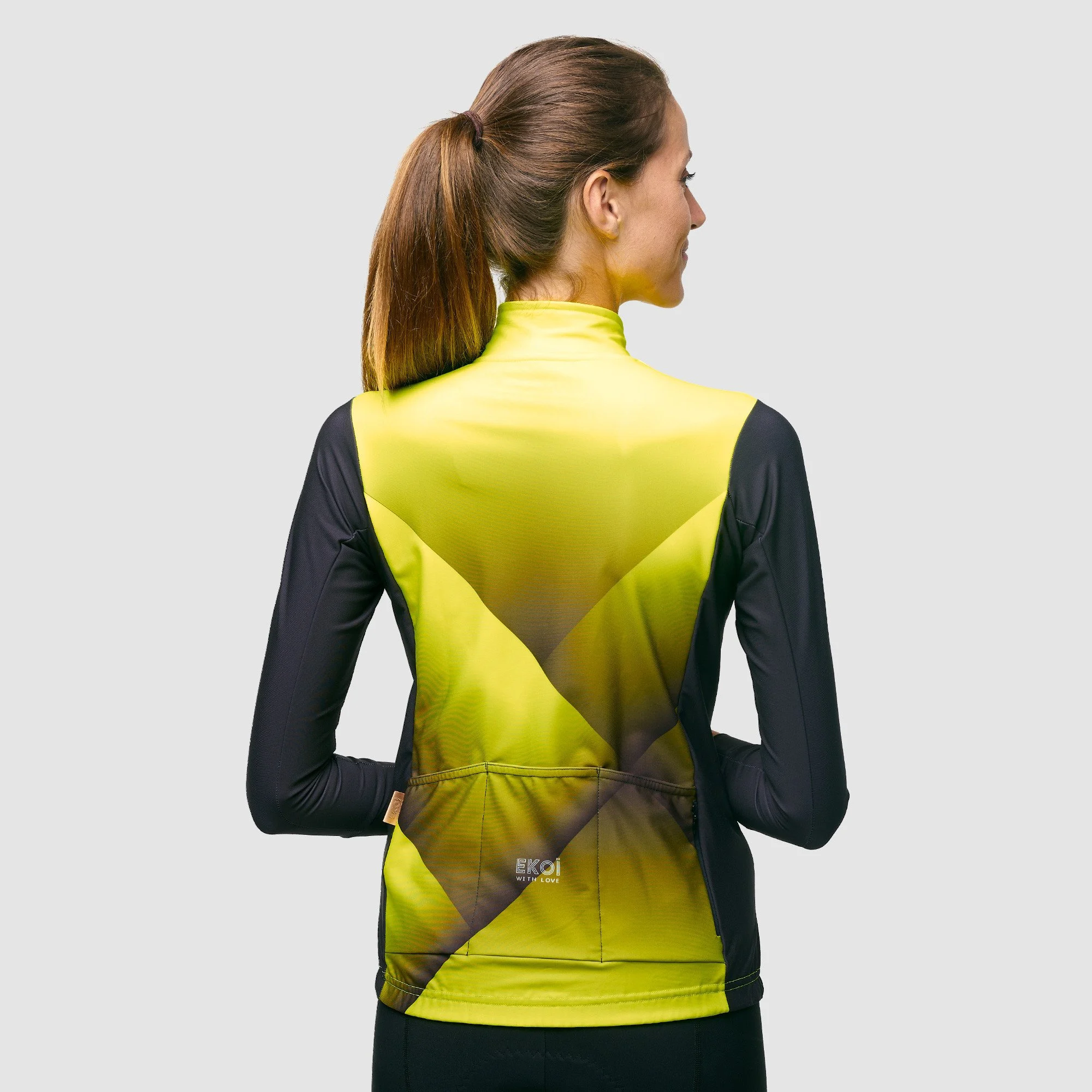 Ladies Long Sleeves Jersey EKOI SHADOW LINES YELLOW