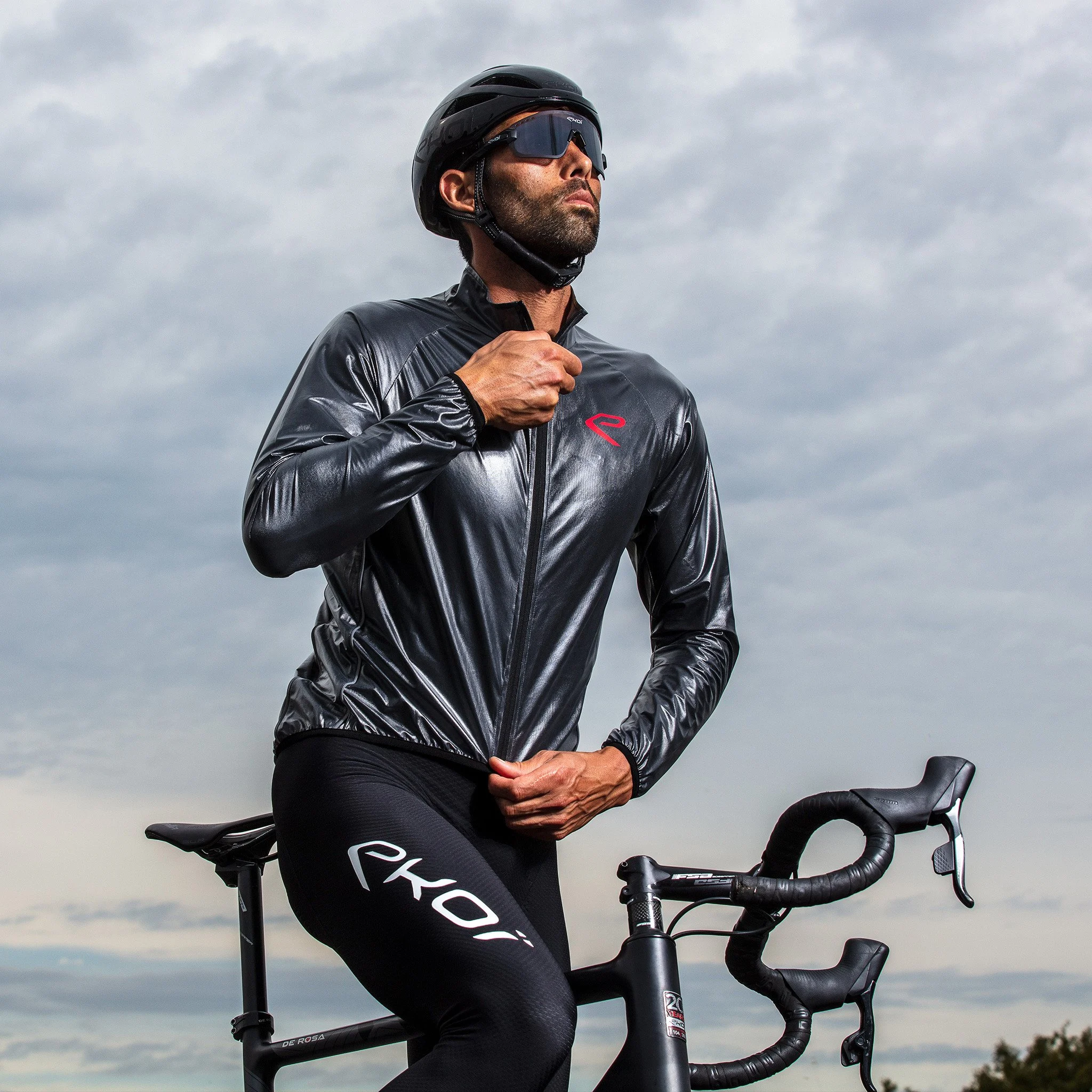 EKOI SHARK Back Pocket Grey rain jacket