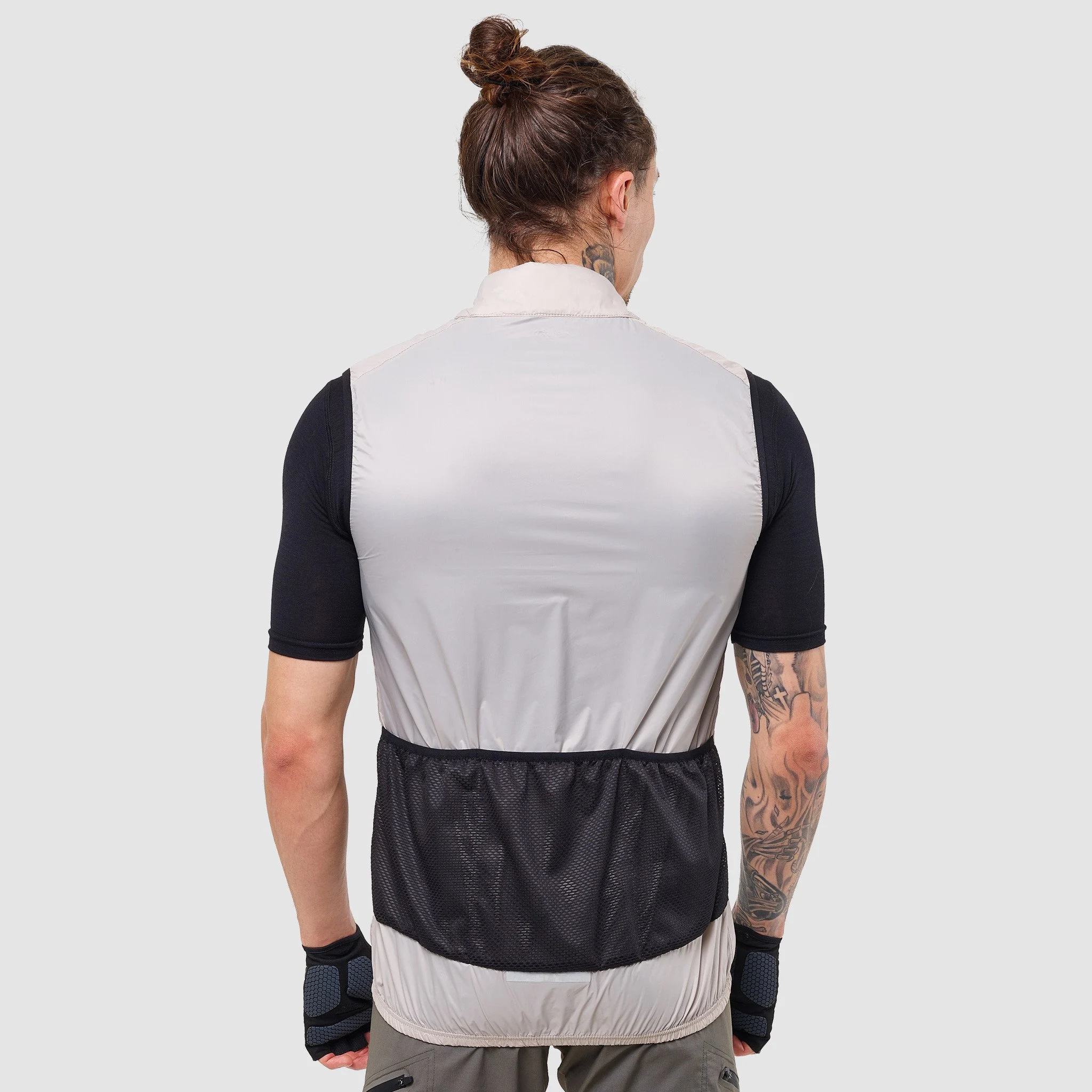 Unisex Windproof Vest EKOI GRAVEL PADDED Stone Grey