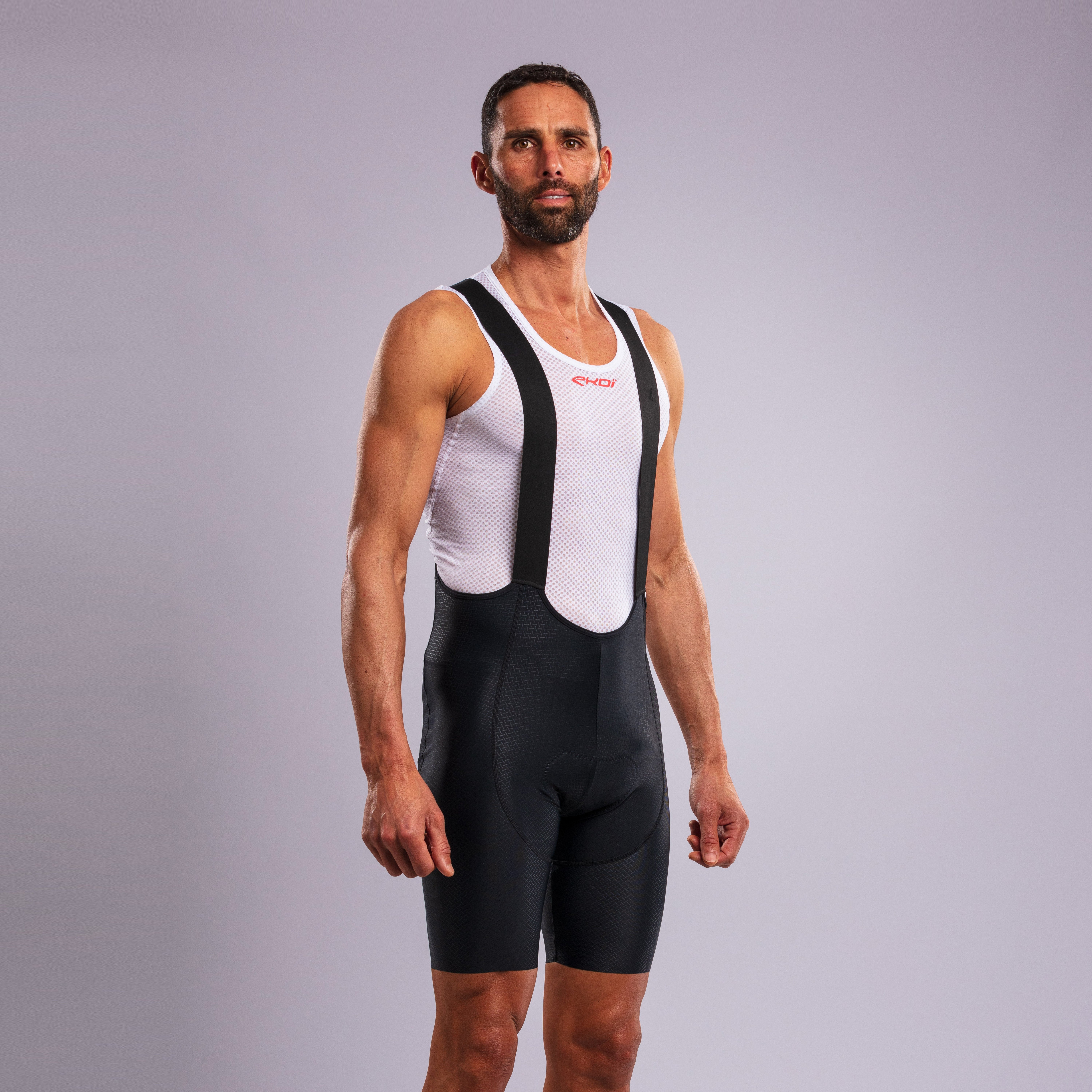 EKOI 3D GEL CROSS bib shorts grey