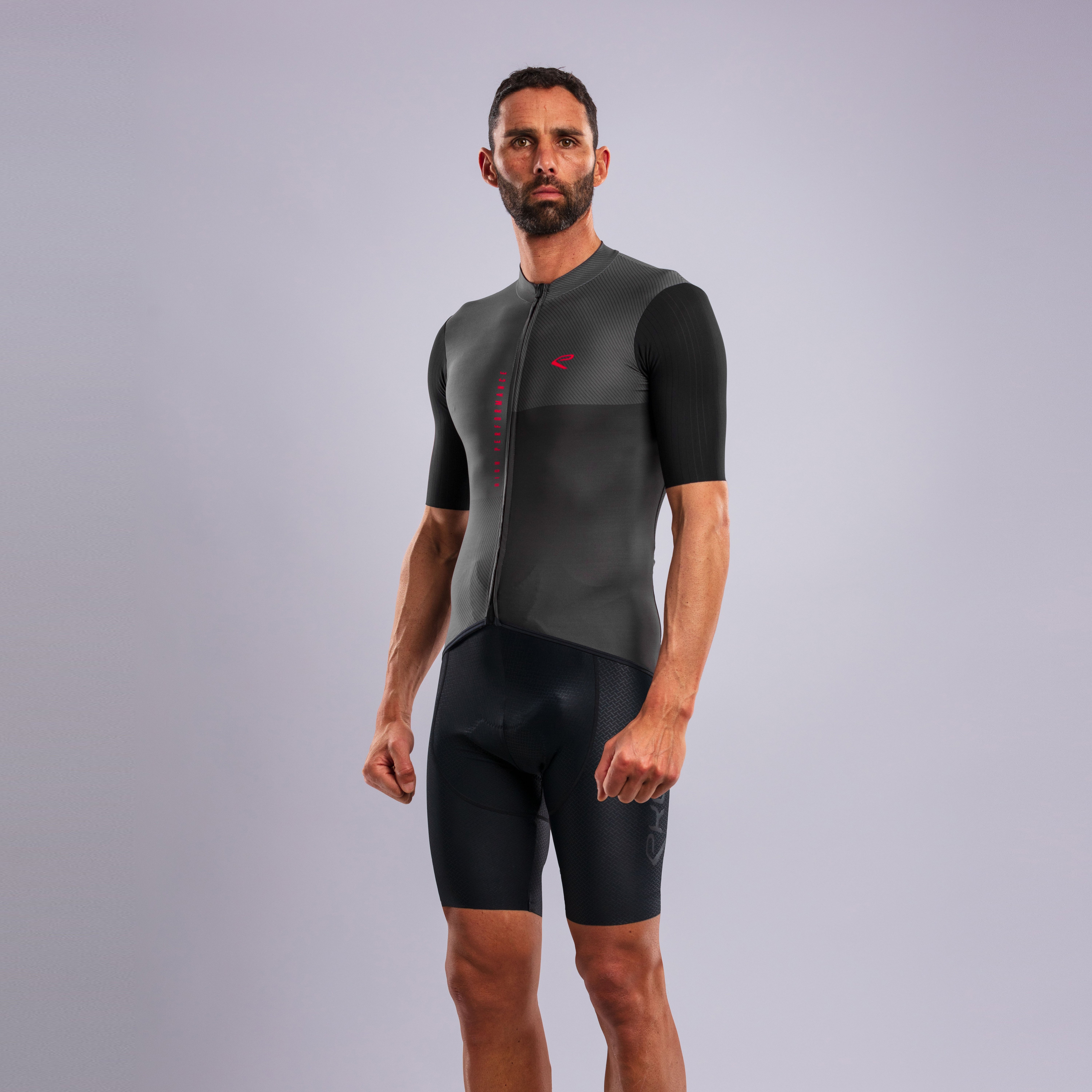 EKOÏ MONOCHROME khaki jersey and black Cross bib shorts combo