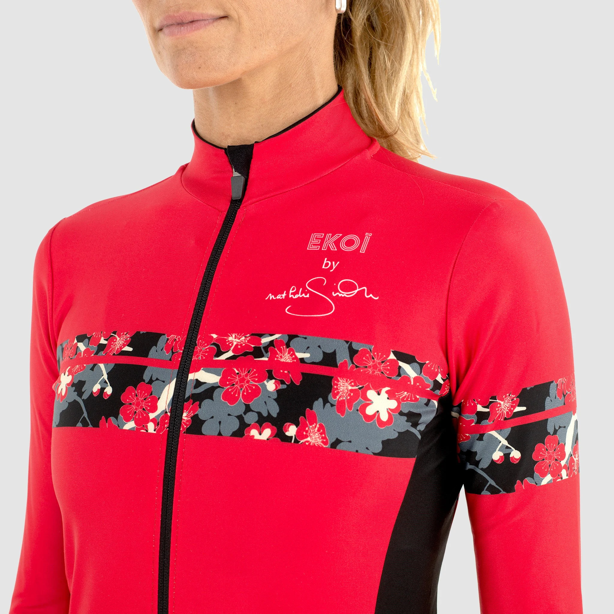 Nathalie Simon women's black LS jersey by EKOÏ