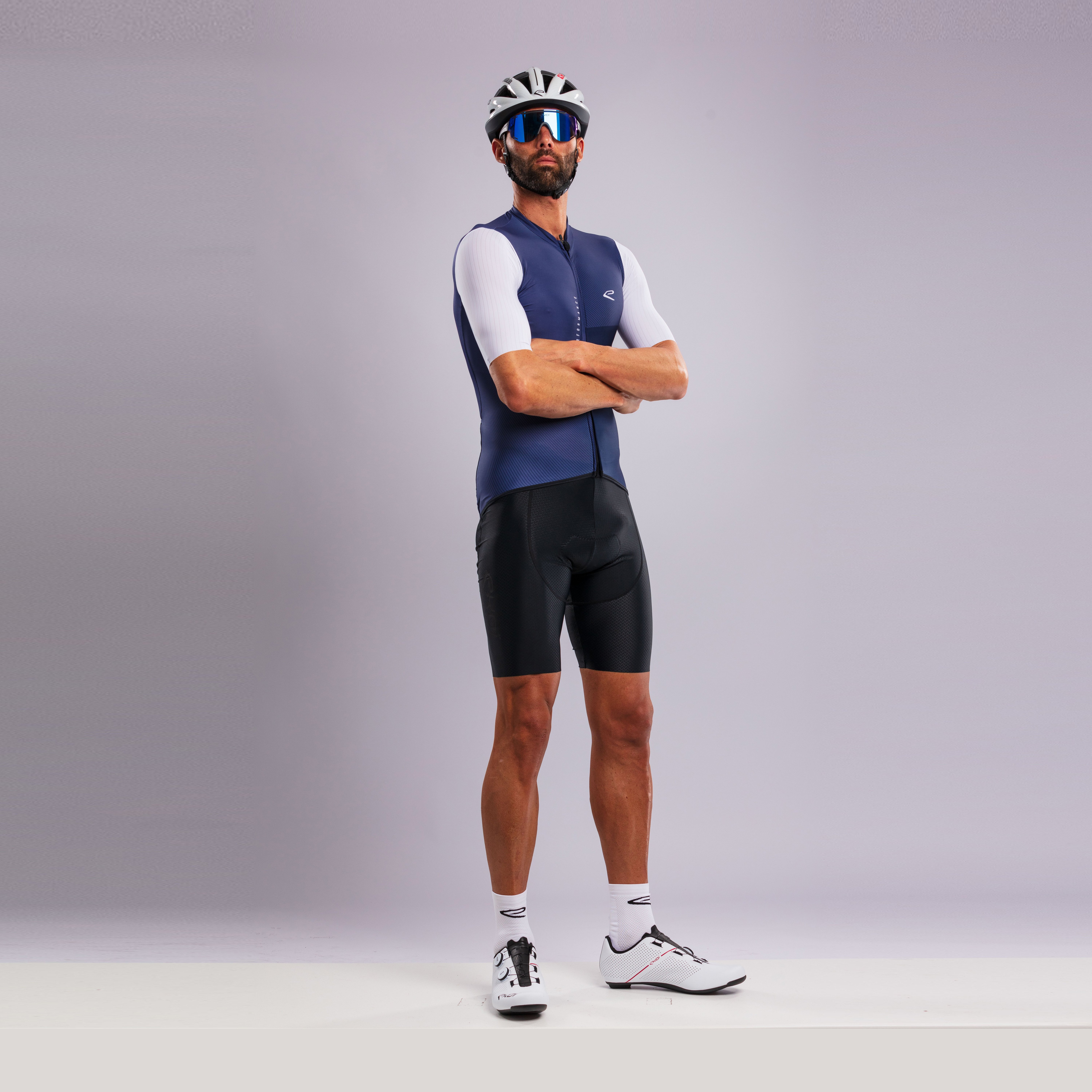 EKOI 3D GEL CROSS bib shorts grey