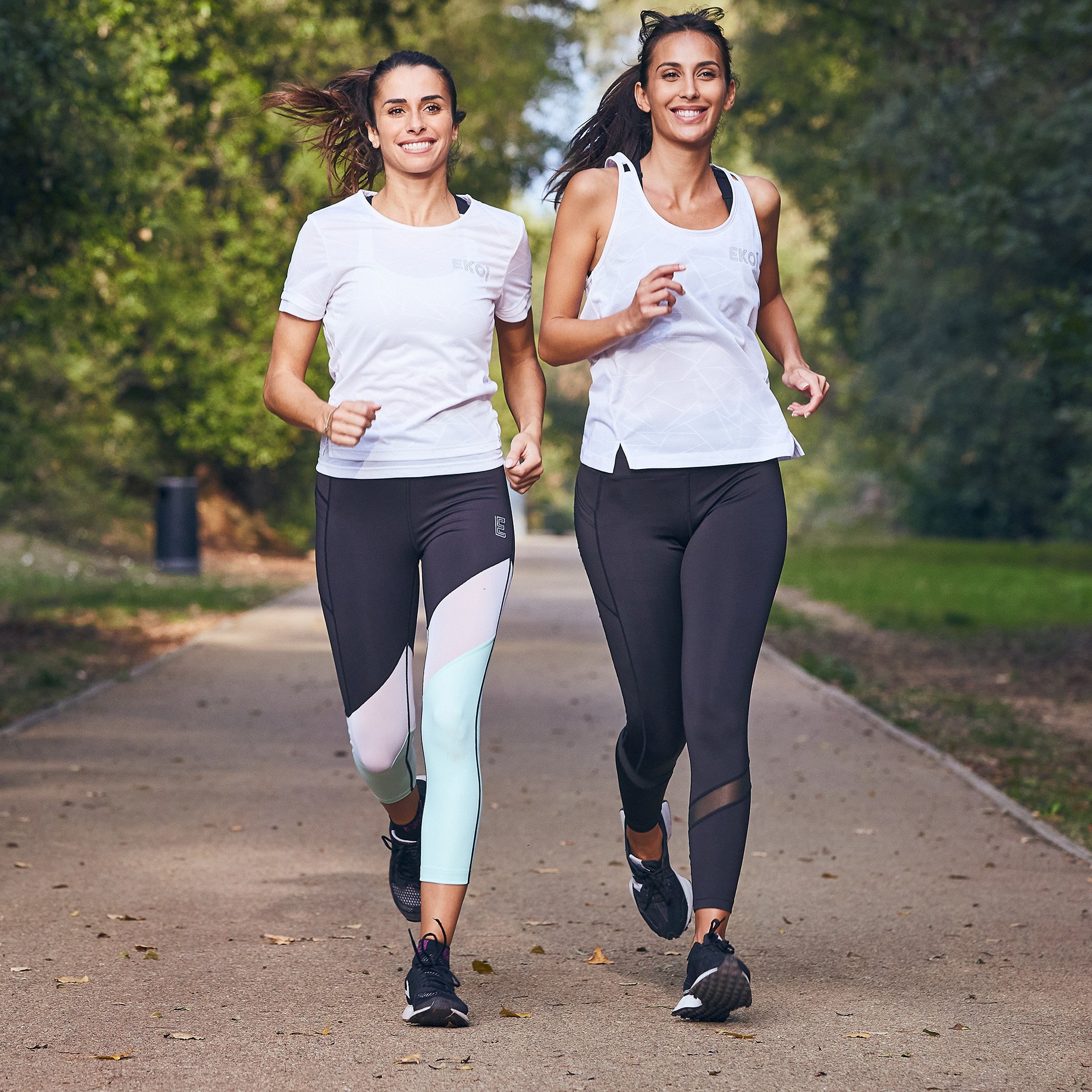 Women Legging 7/8 EKOI RUN Black Aqua