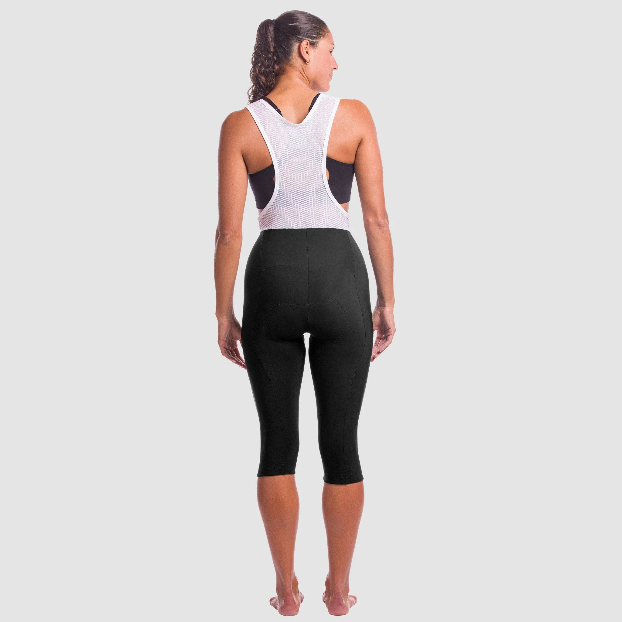 EKOI Women's black 3/4 bib knicks