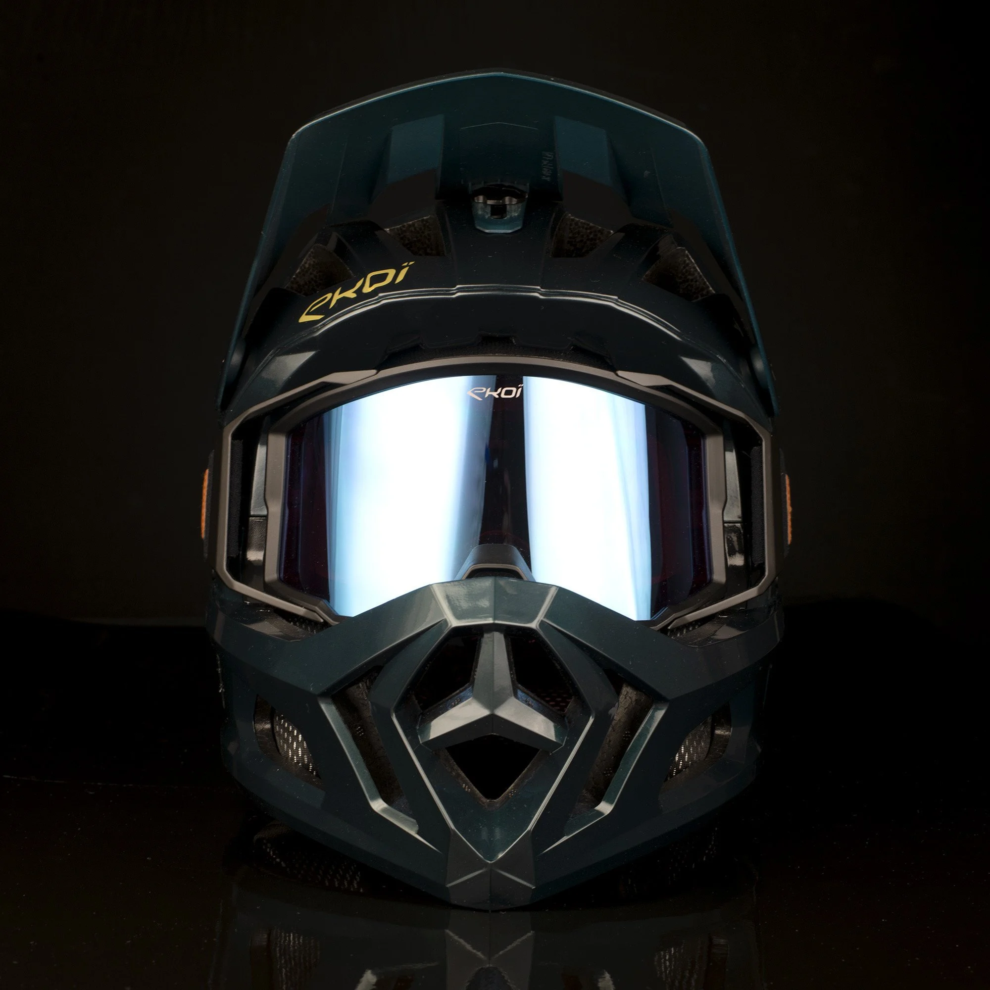 EKOI MTB Goggles Black Revo Blue
