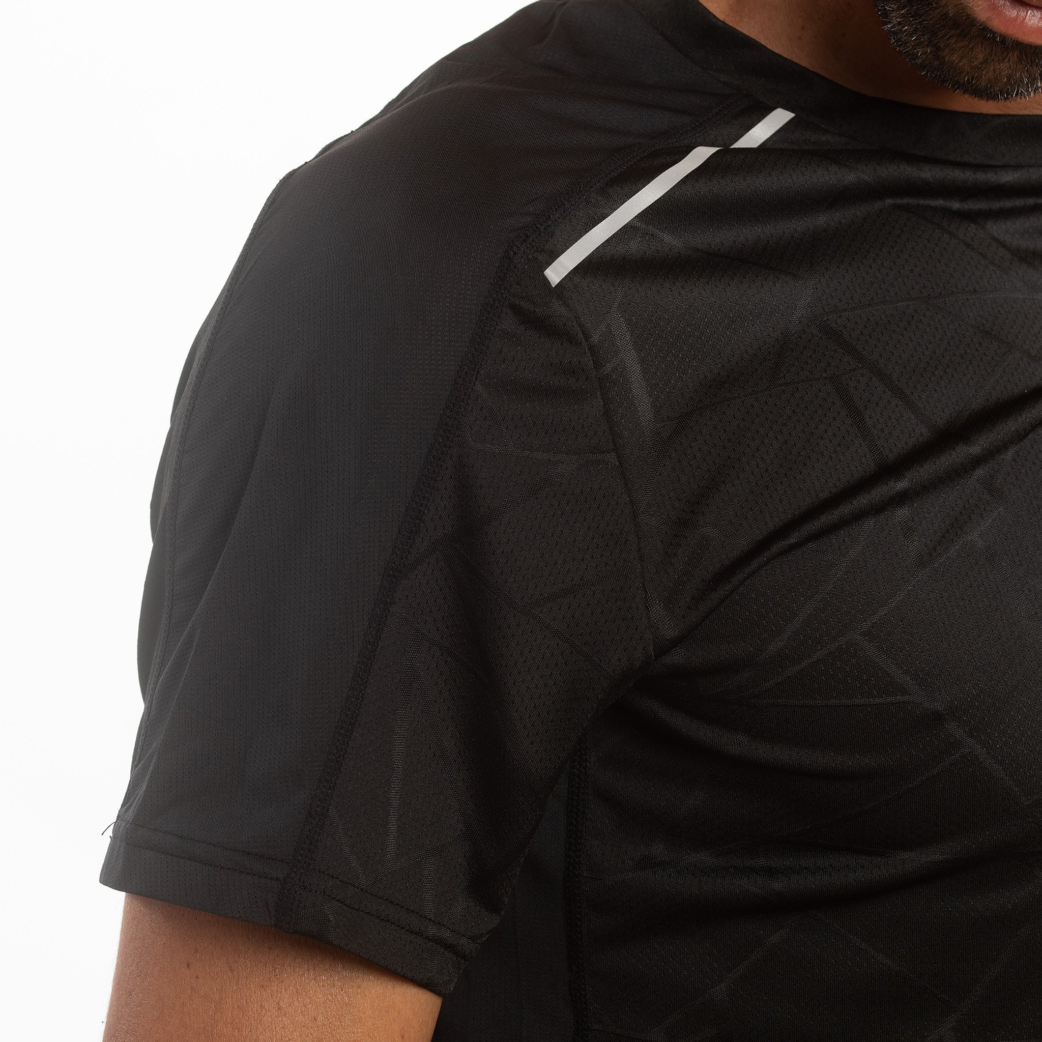 Tee-Shirt EKOI RUN GRAPHIC TECH Black