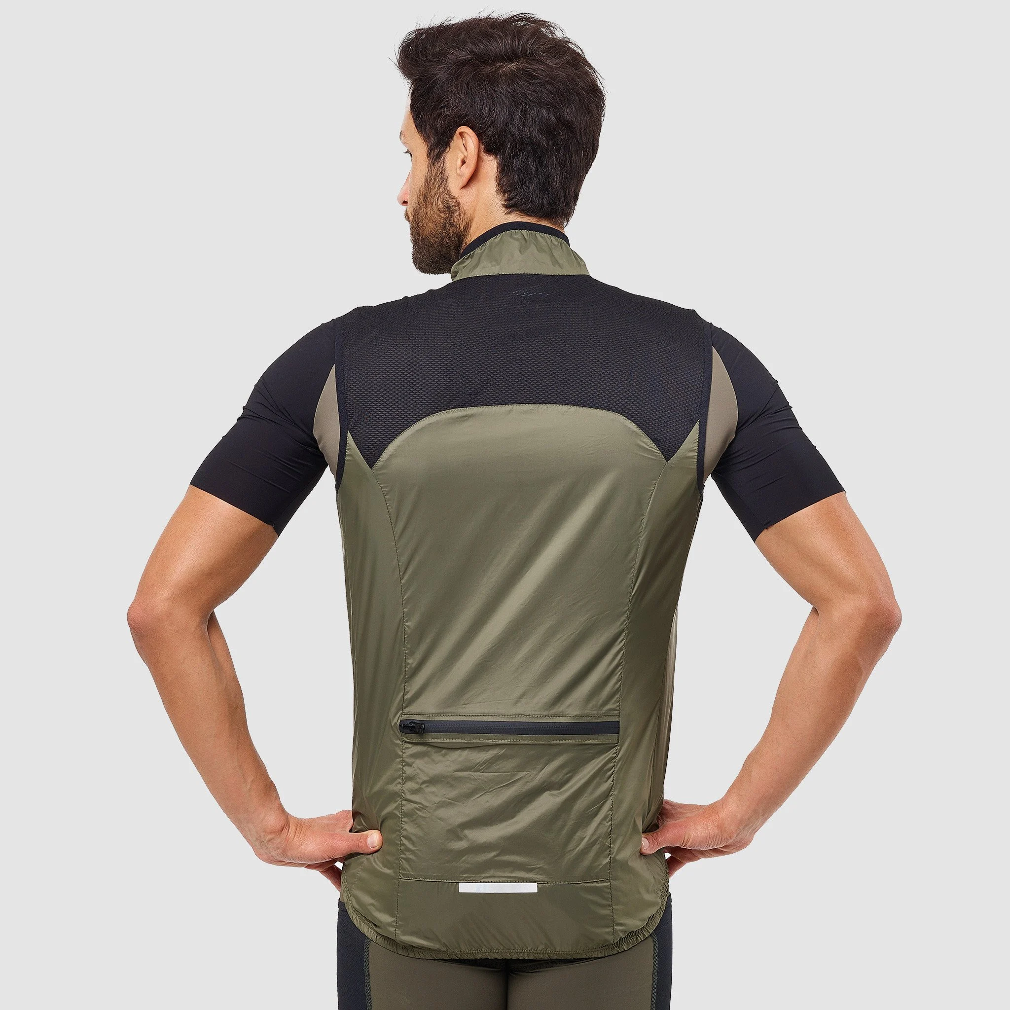 Unisex Windproof Vest EKOI GRAVEL ULTRALIGHT Kaki