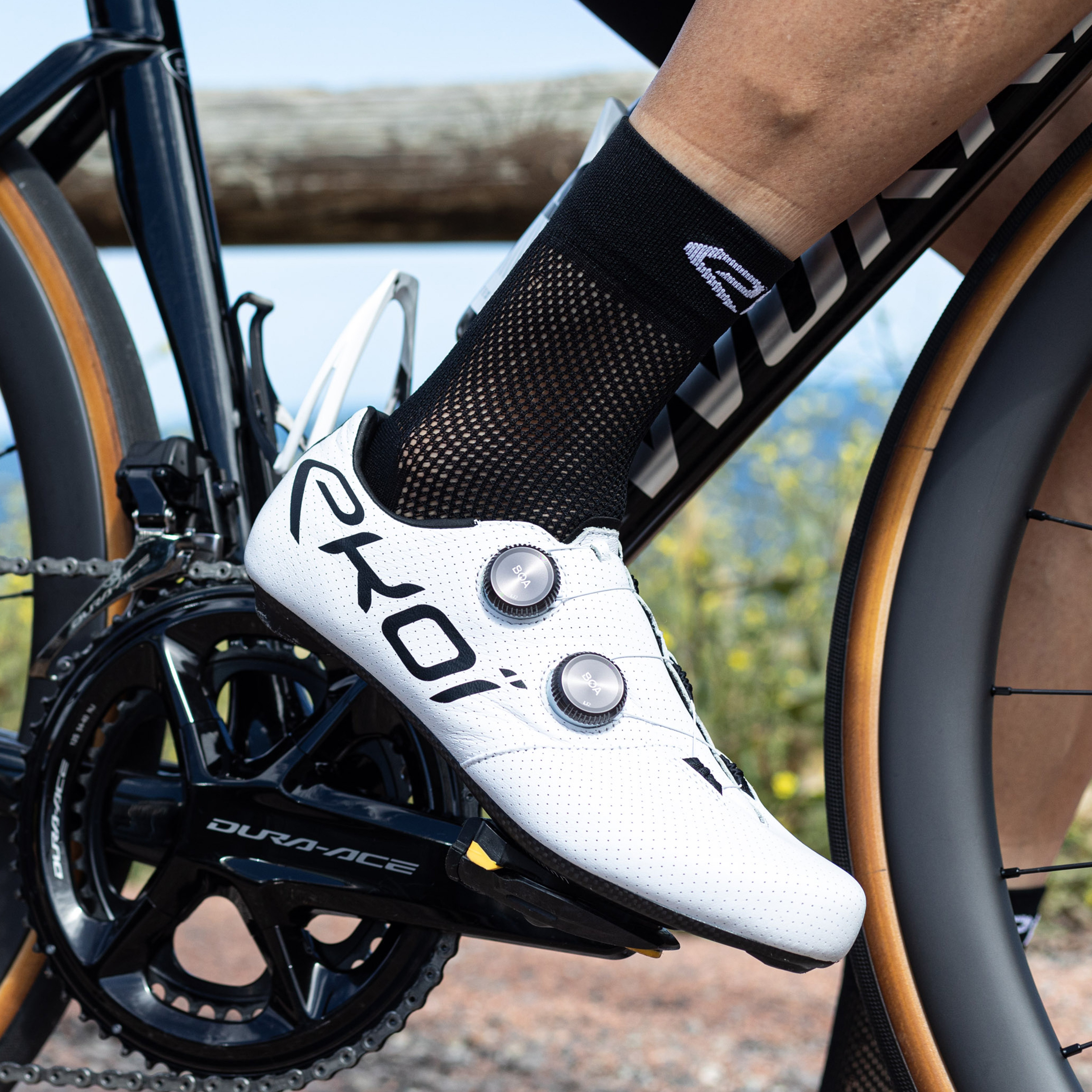 EKOI PERFORATO Cycling Socks White