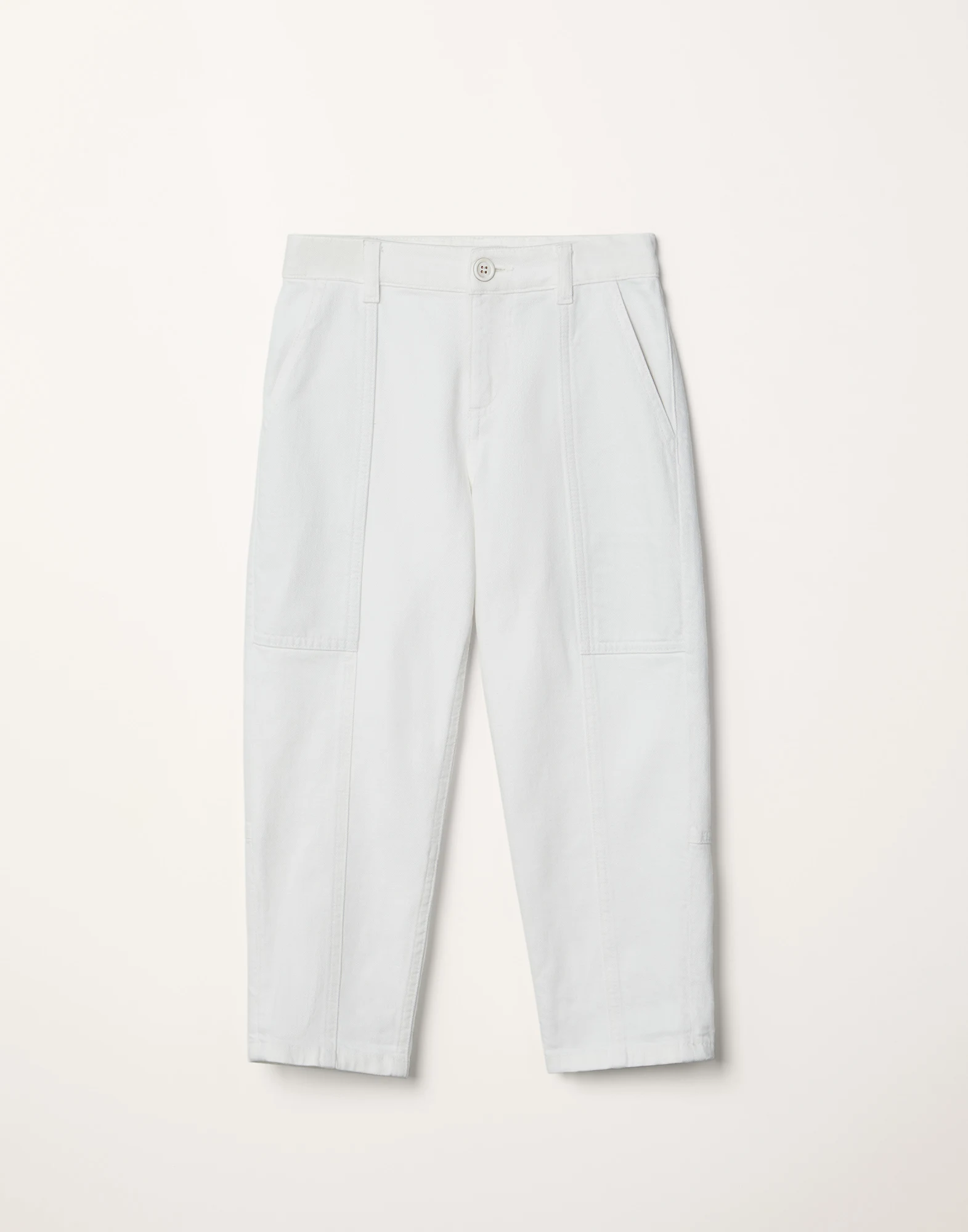 Garment-dyed comfort Soft denim utility trousers