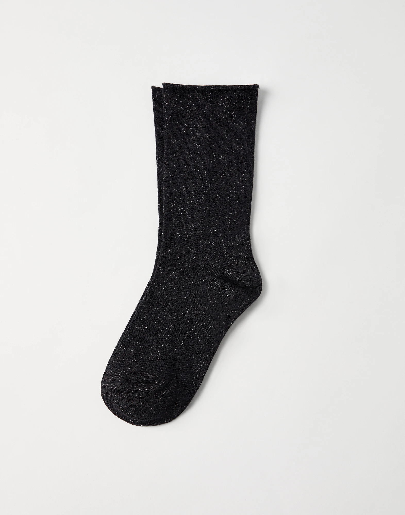 Cashmere and silk sparkling knit socks