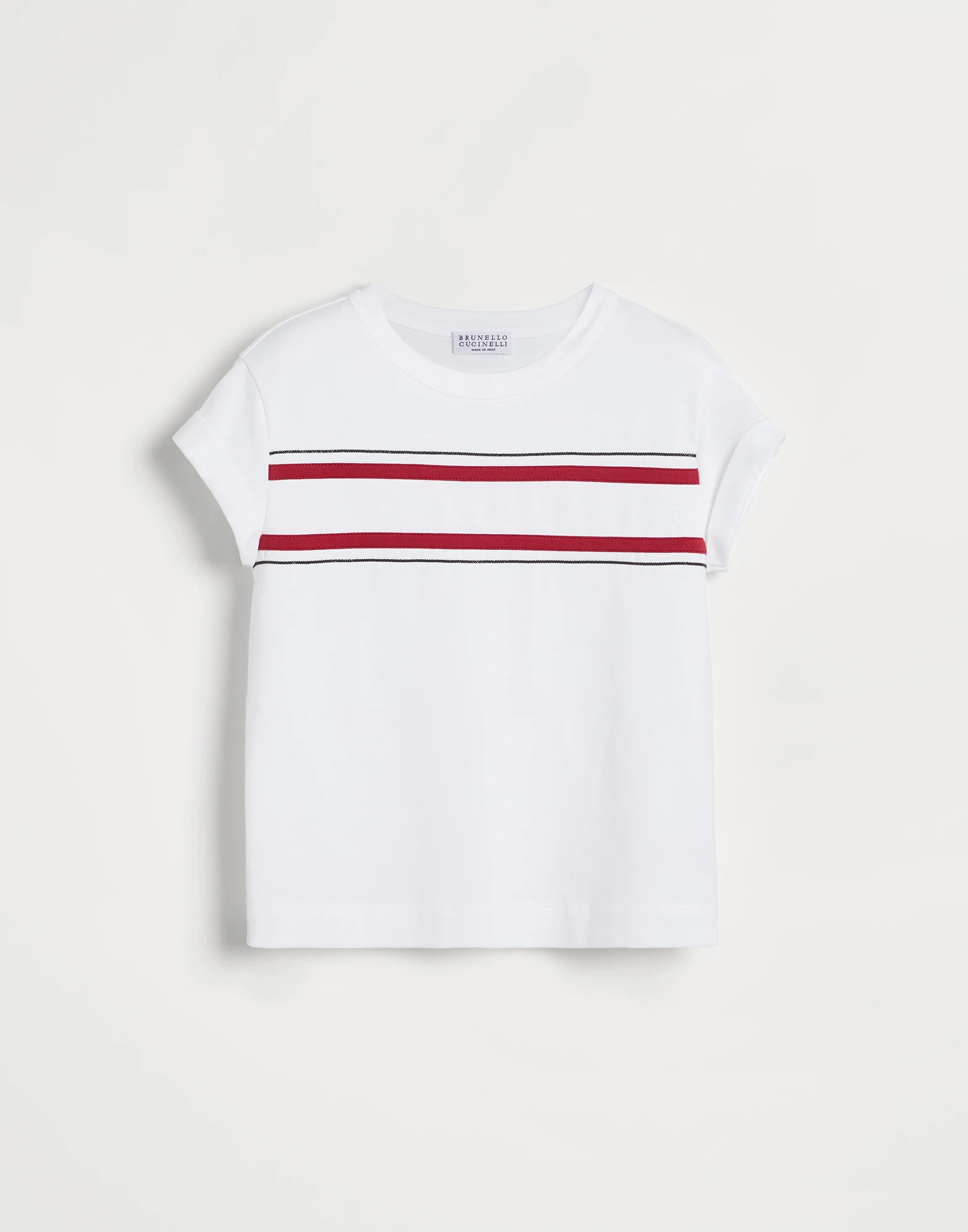 T-shirt with contrast stripes