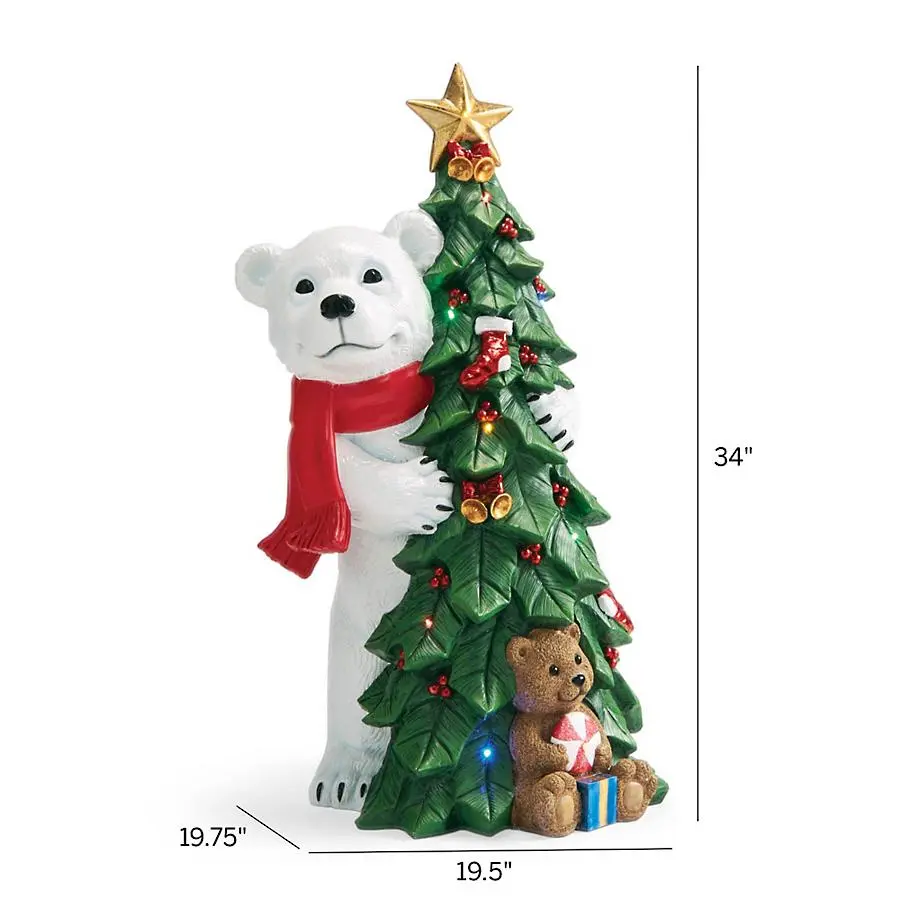 LED Ho Ho Holly Tree & Polar Bear