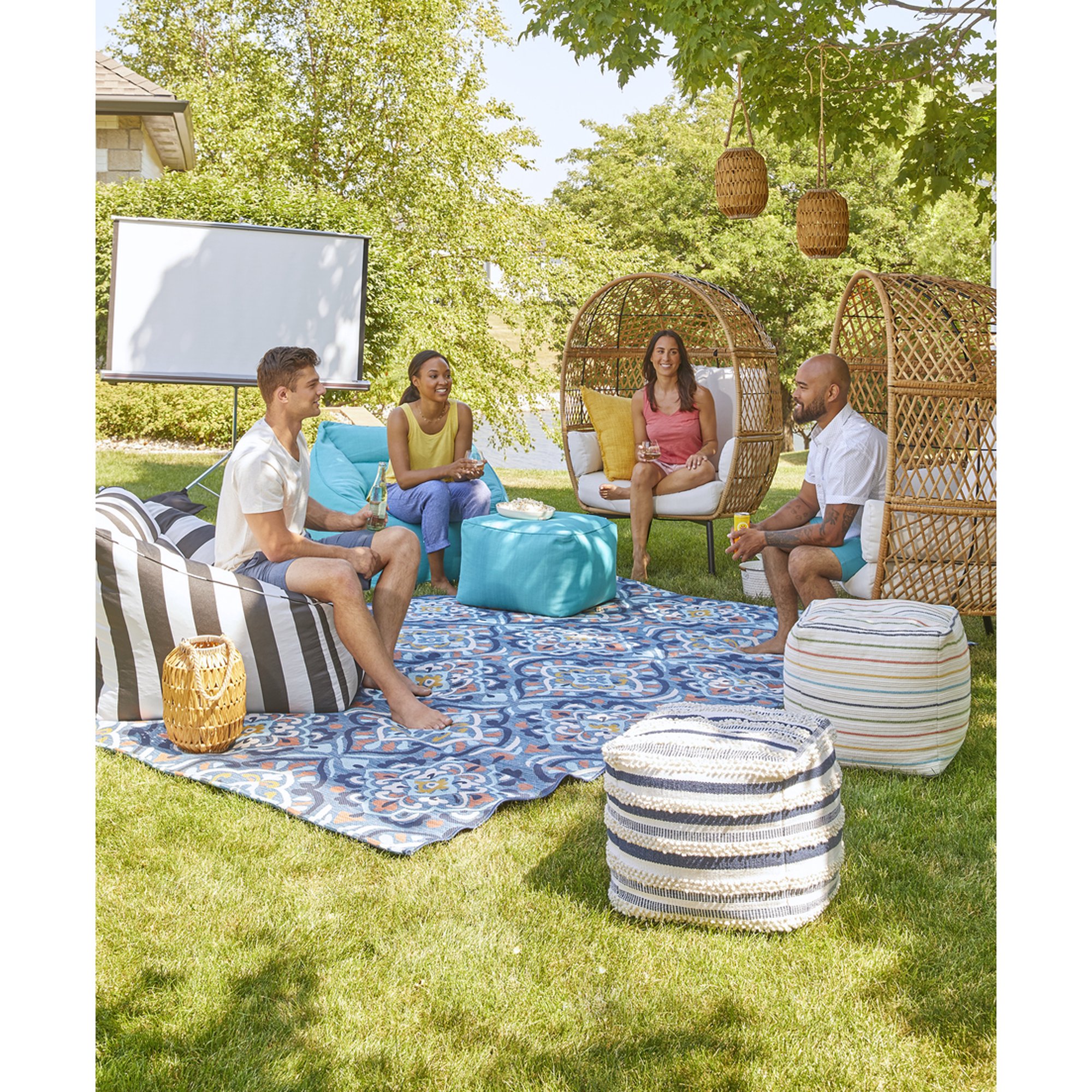 Stationary Outdoor Egg Chair - Bed Bath & Beyond