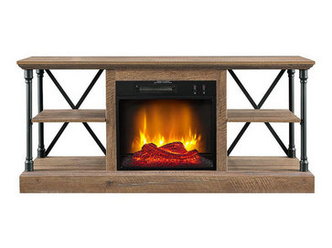 Sheffield Electric Fireplace TV Stand in Driftwood