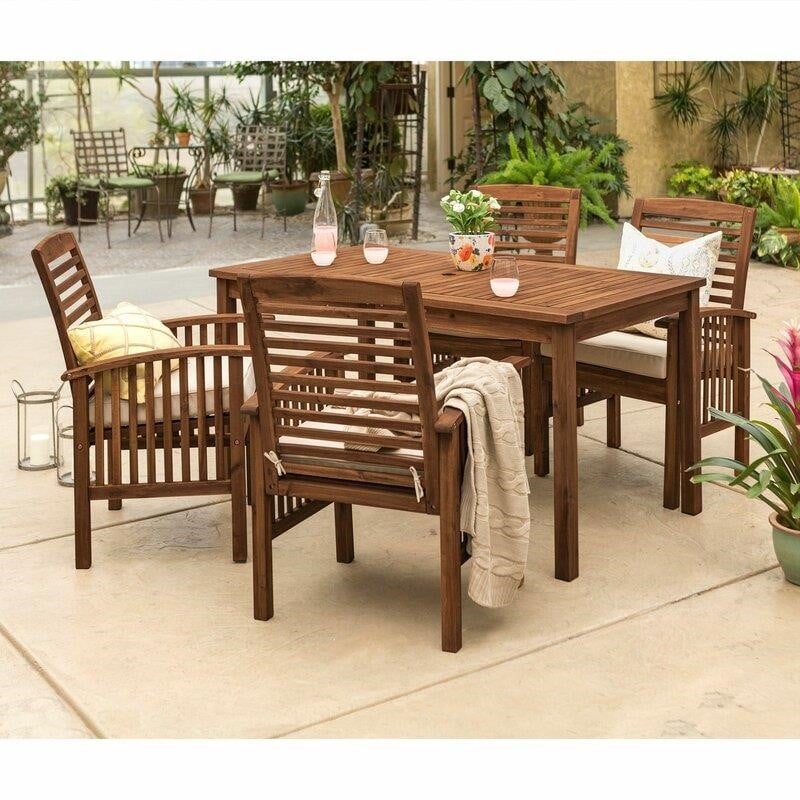 Diboll Rectangular 4 - Person 58.12'' Long Dining Set with Cushions