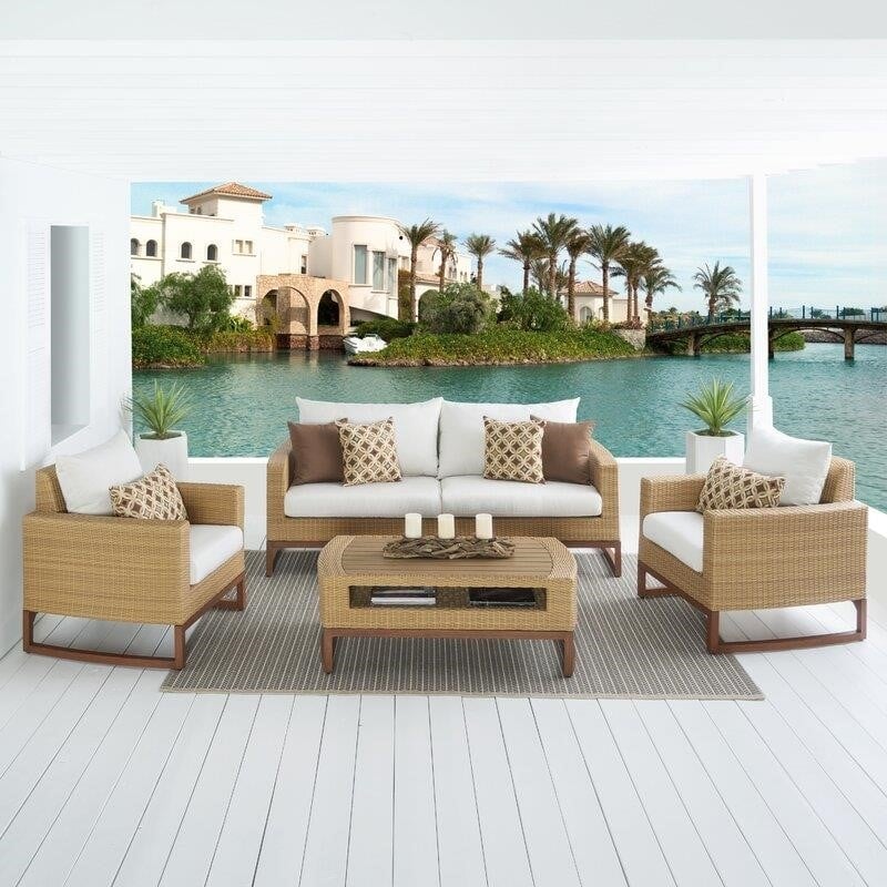 Mcdougal 4 - Person Seating Group with Sunbrella Cushions