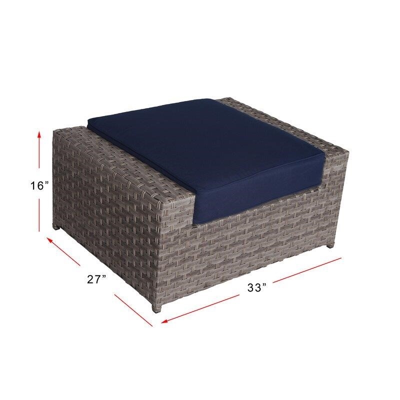 Kordell Wicker/Rattan 10 - Person Seating Group with Cushions