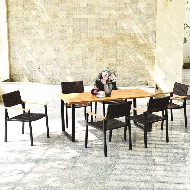 Damori Rectangular 6 - Person 69'' Long Dining Set