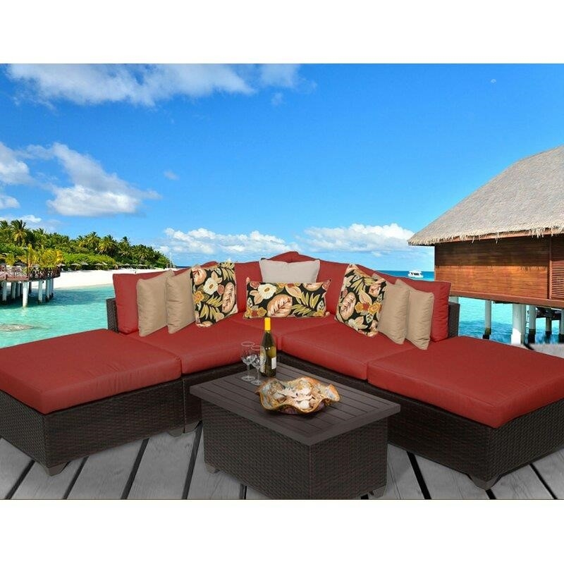 Fernando All Weather Wicker/Rattan 4 - Person Seating Group with Cushions