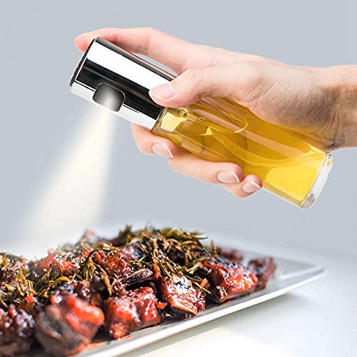 Pipigirl Kitchen Stainless Steel Olive Oil Sprayer Bottle Pump Oil Pot Leak-Proof Grill BBQ Sprayer Oil Dispenser BBQ Cookware Tools