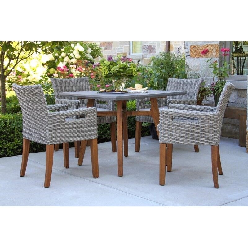 Mankato Square 36'' Long Dining Set with Cushions