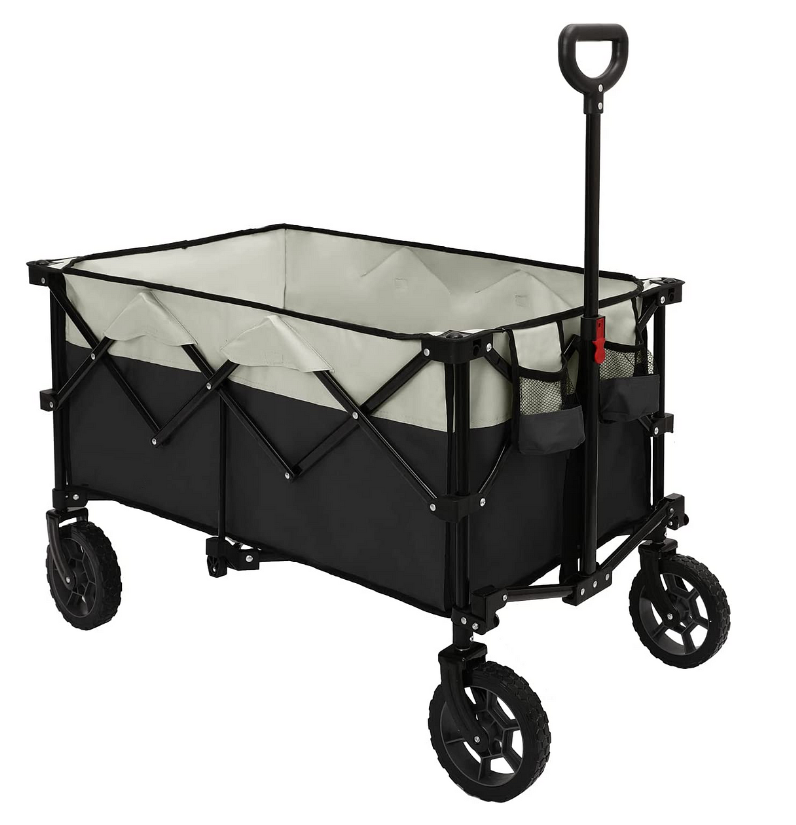 Collapsible Outdoor Utility Wagon with All-Terrain Beach Wheels