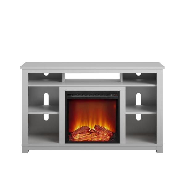 Domingo 47.6 In. Electric Fireplace TV Stand in Dove Gray